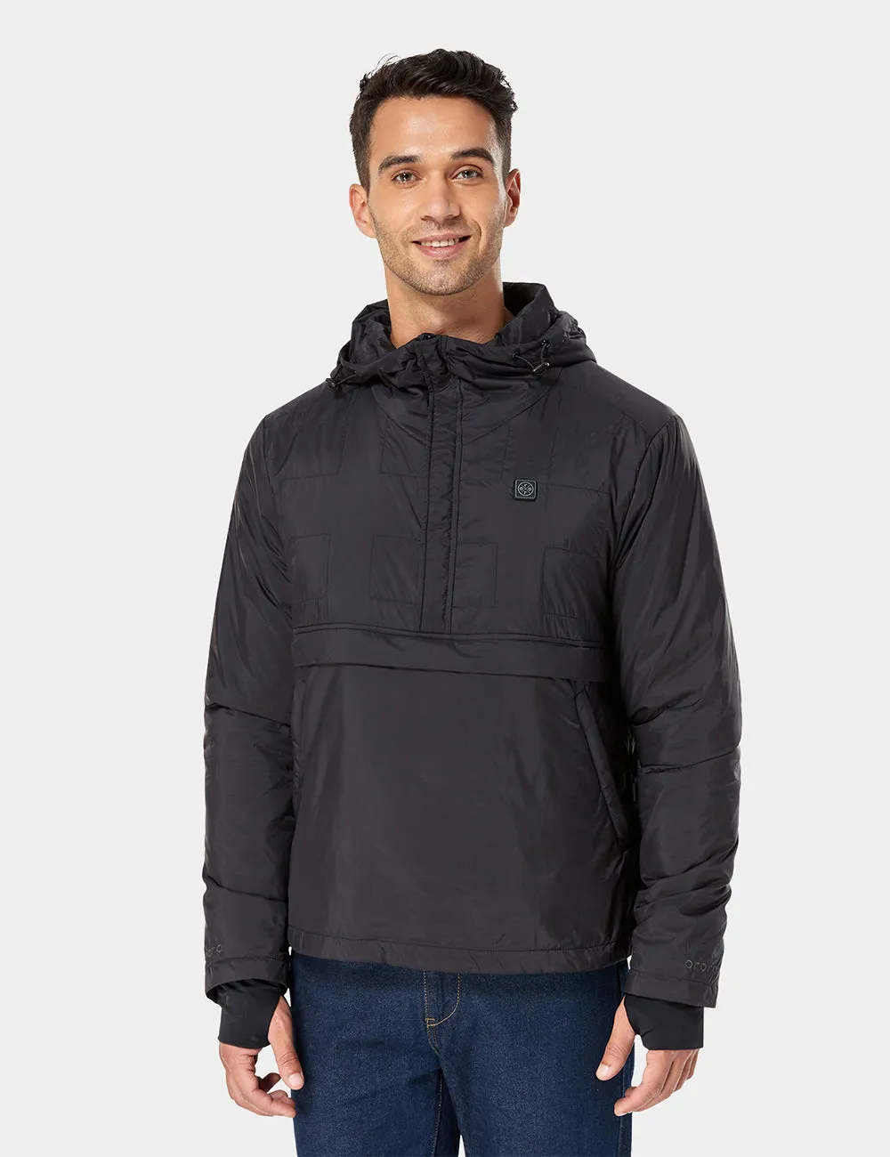 (Open-box) Lightweight Heated Windbreaker Pullover Hoodie - Unisex