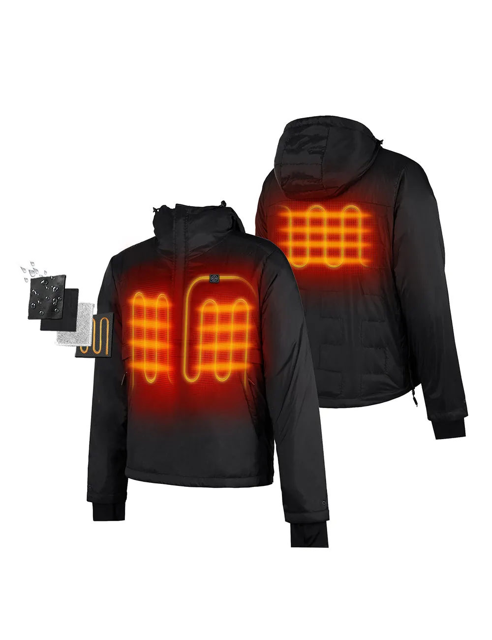 (Open-box) Lightweight Heated Windbreaker Pullover Hoodie - Unisex