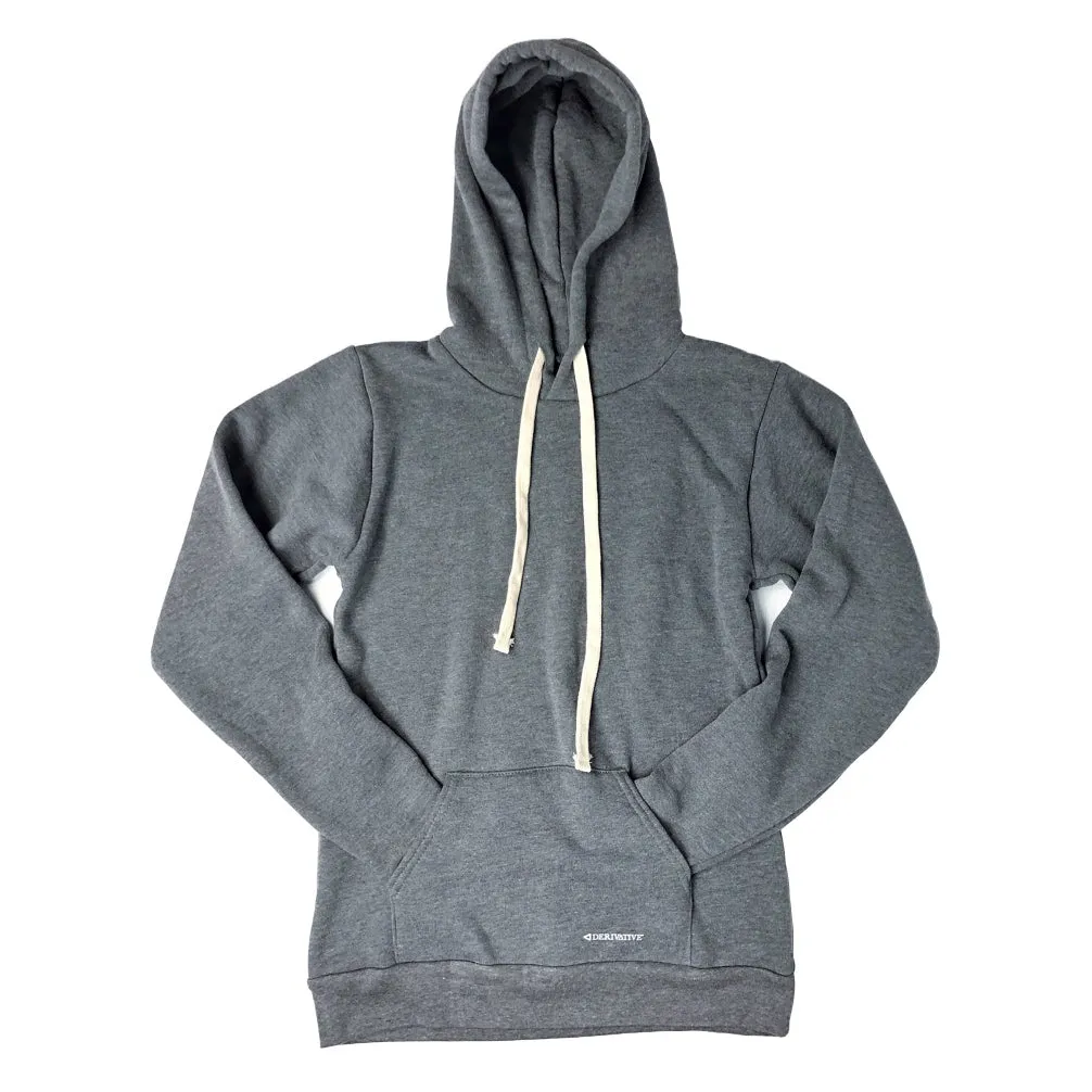 Organic Cotton & Recycled Polyester Pullover Hoodie - Heather Grey