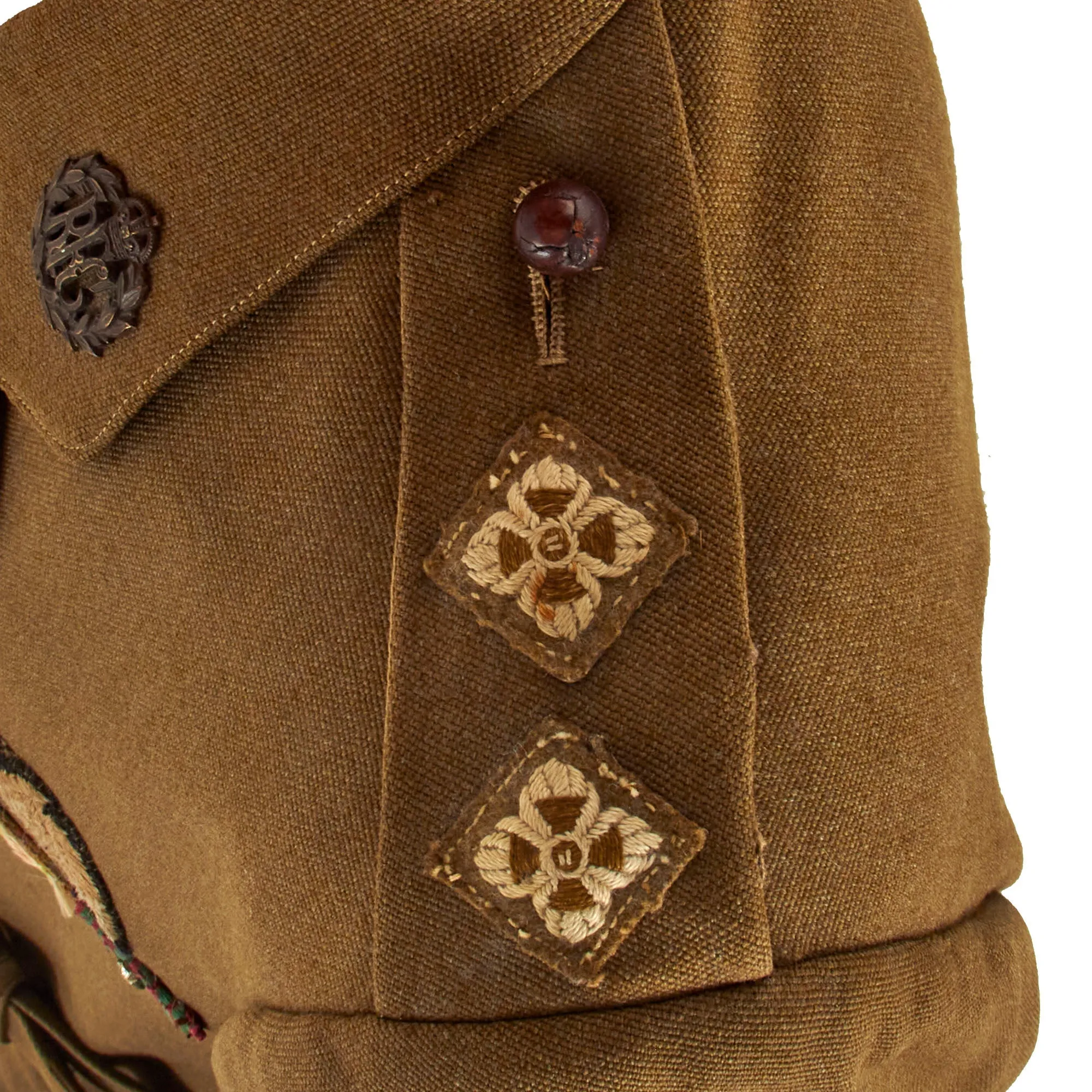 Original British WWI Named Royal Flying Corps Officer Uniform Set With Overseas Cap and Period Photo