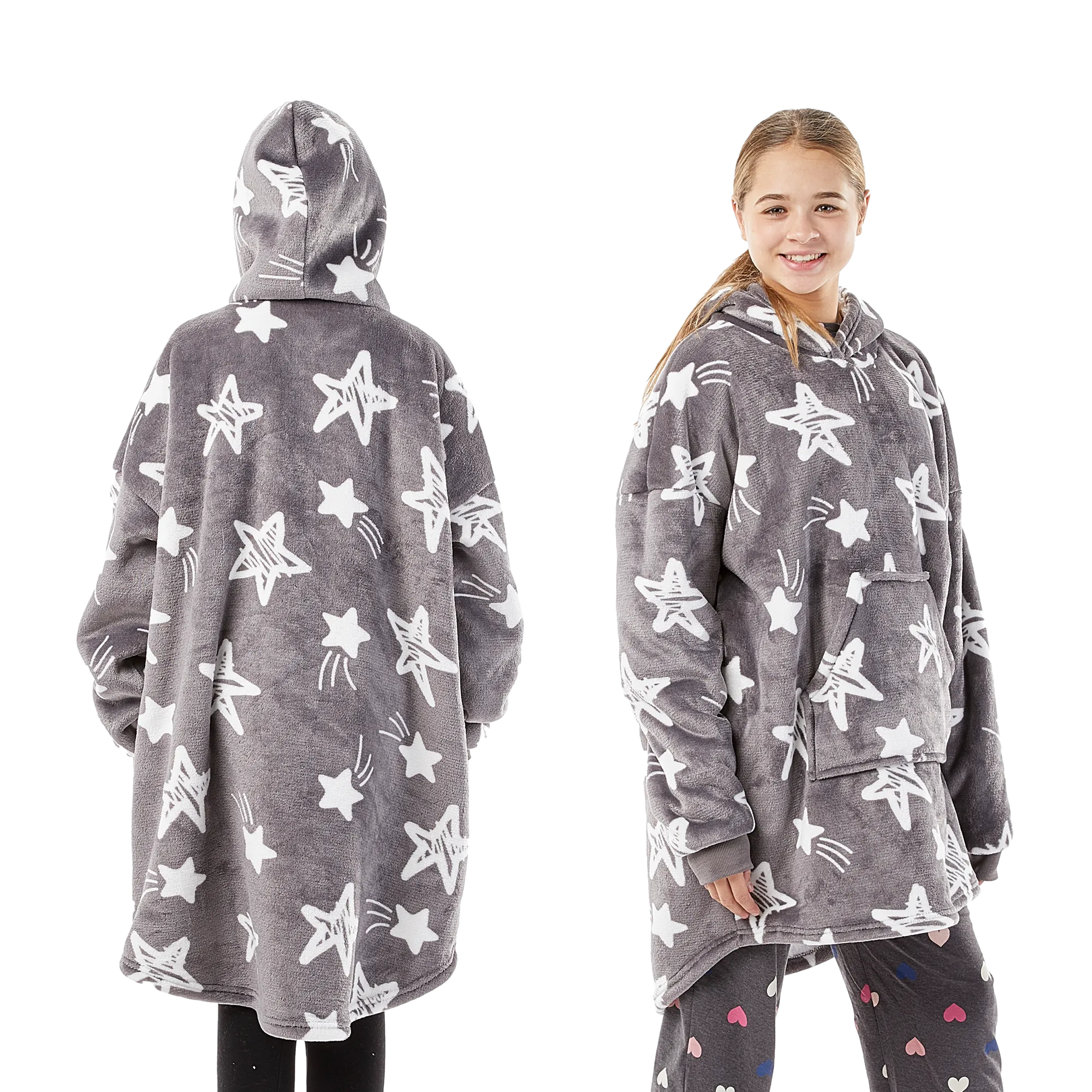 Oversized Blanket Hoodie - Thermal, Soft & Comfortable and Long Length Throw Hoodie