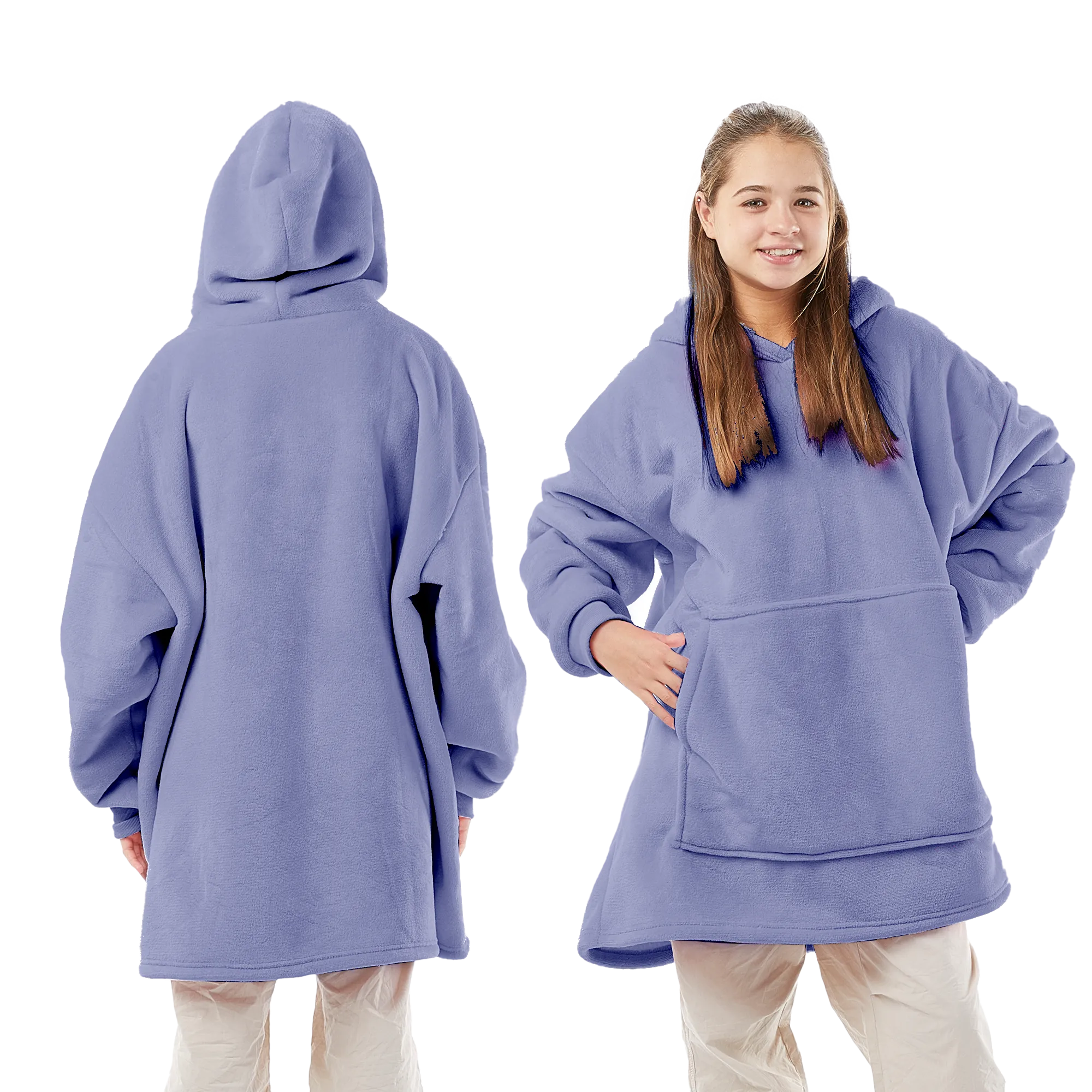 Oversized Blanket Hoodie - Thermal, Soft & Comfortable and Long Length Throw Hoodie