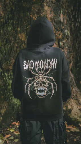 Oversized Skull Web Hoodie