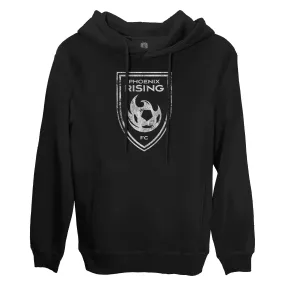 Phoenix Rising Mono Badge Fleece Pullover Hoodie - Black