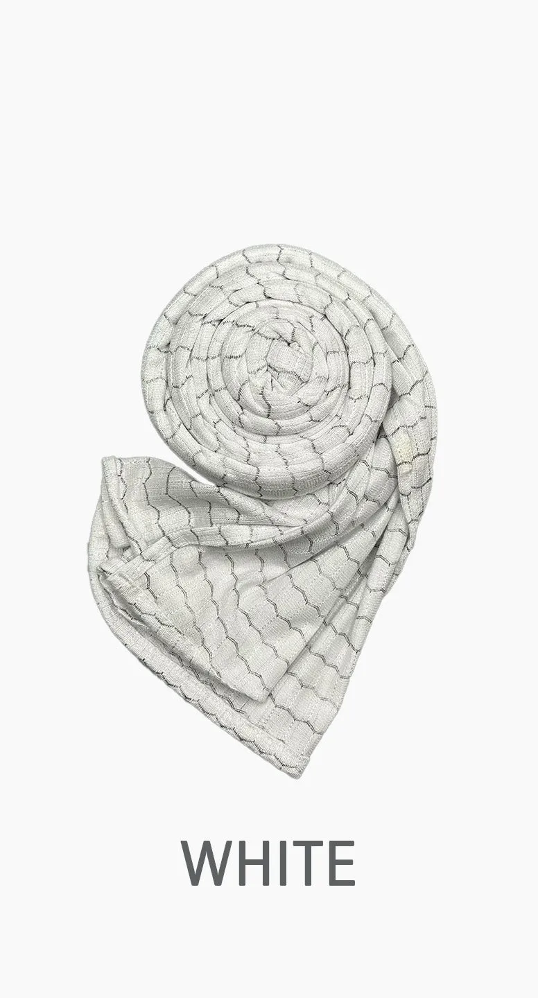 Pinless, Stretch, Jersey fabric Long Scarf - amiiraa