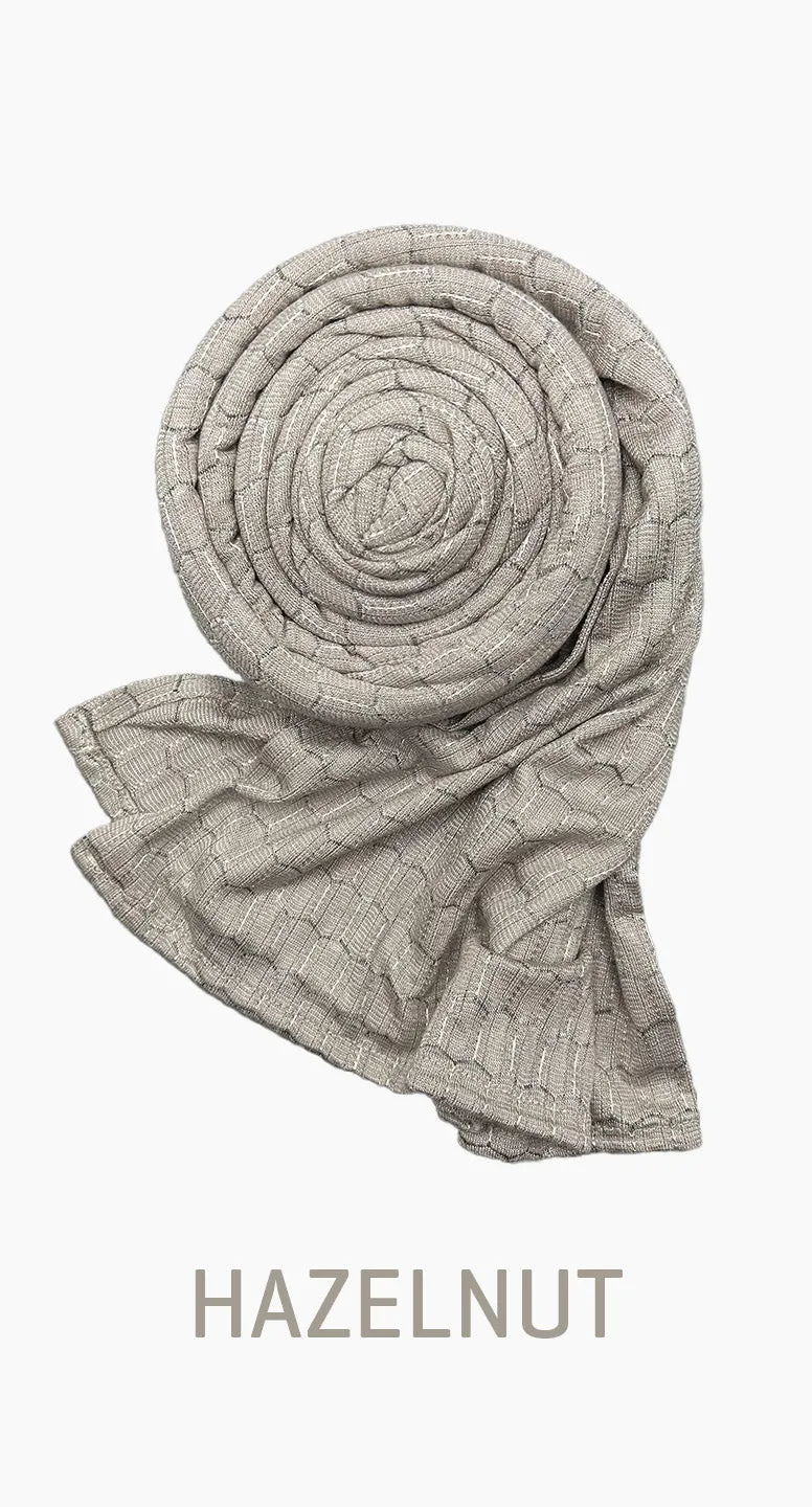 Pinless, Stretch, Jersey fabric Long Scarf - amiiraa