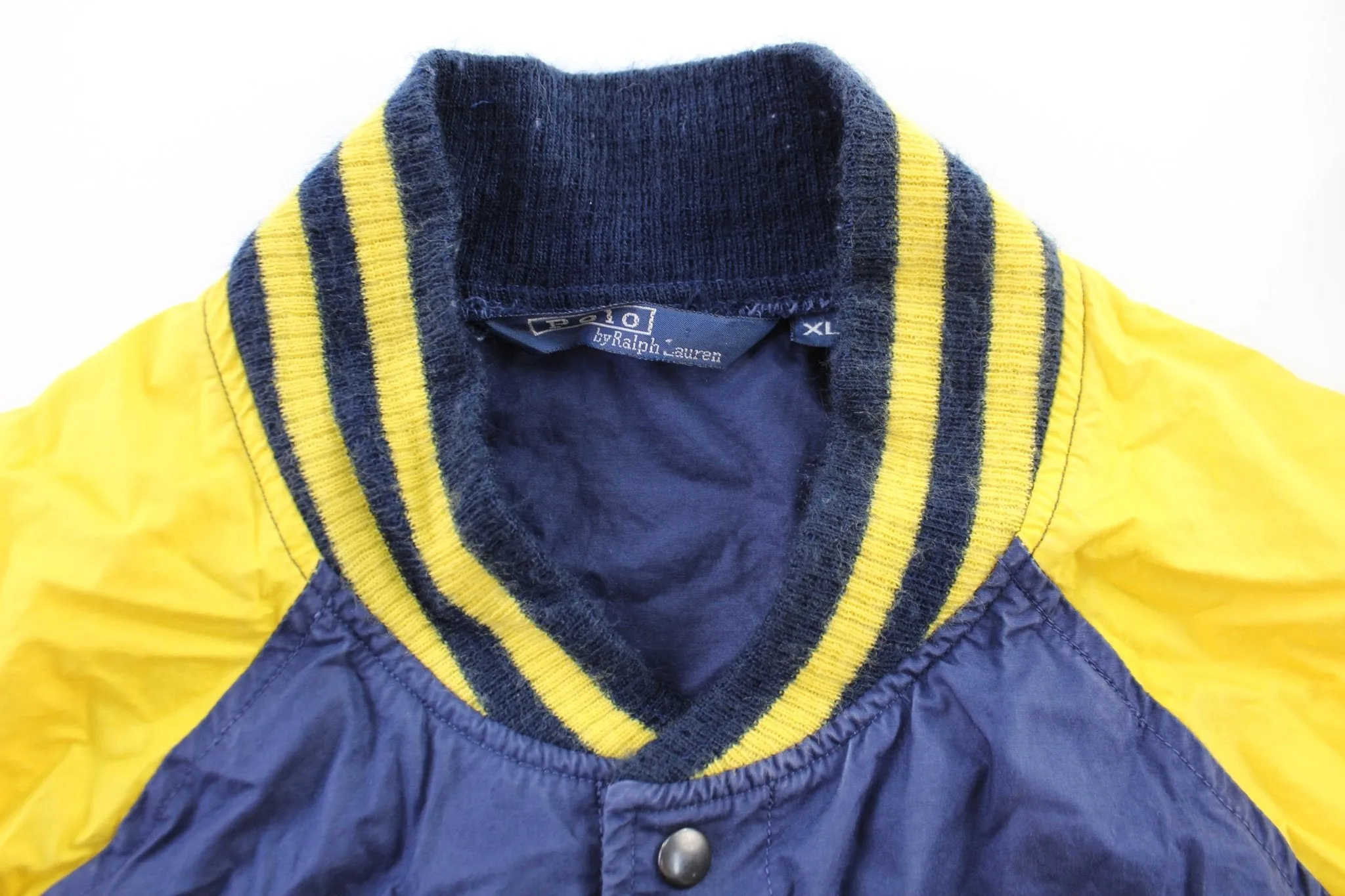 Polo by Ralph Lauren Navy Blue & Yellow Bomber Jacket