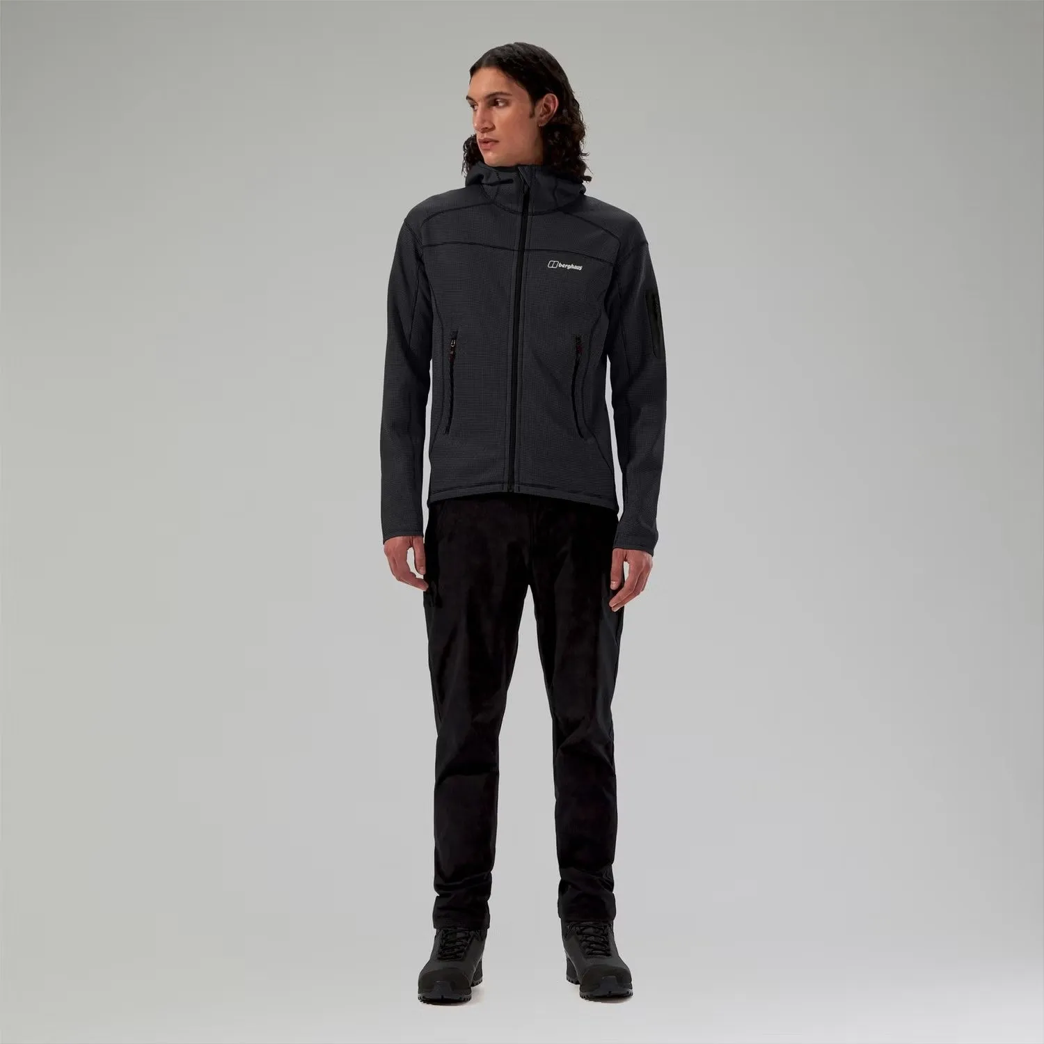 PRAVITALE MOUNTAIN 2.0 HOODED FLEECE JACKET AM - CARBON/BLACK