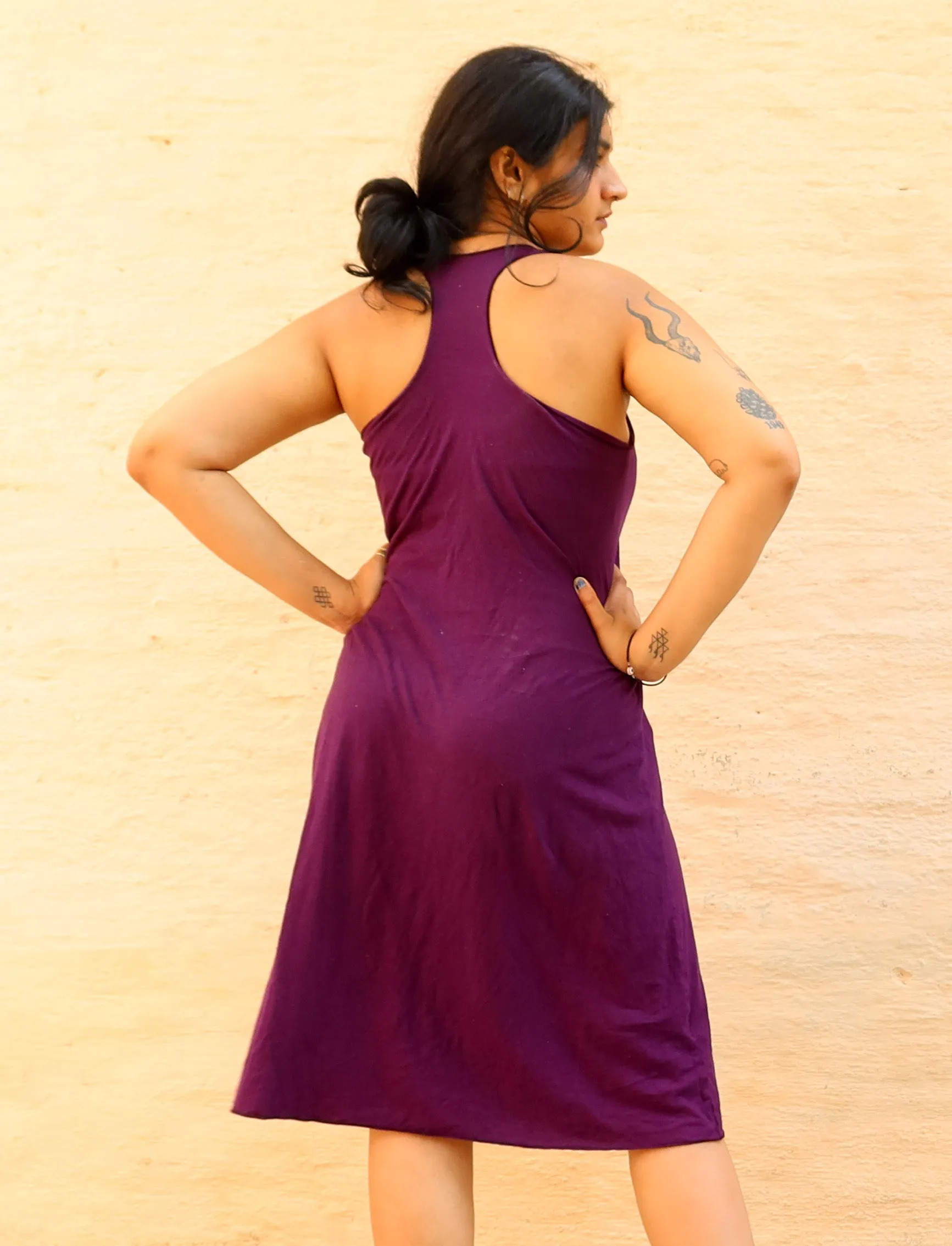 Racerback Built In Bra Tank Ojai Below Knee Dress