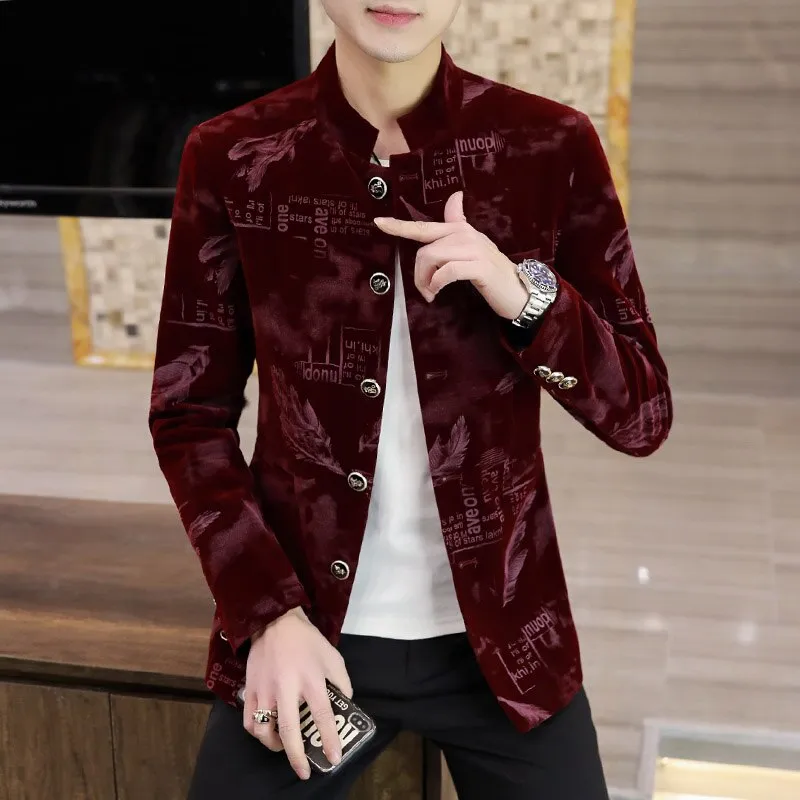 Retro Velvet Printed Pattern Jacket