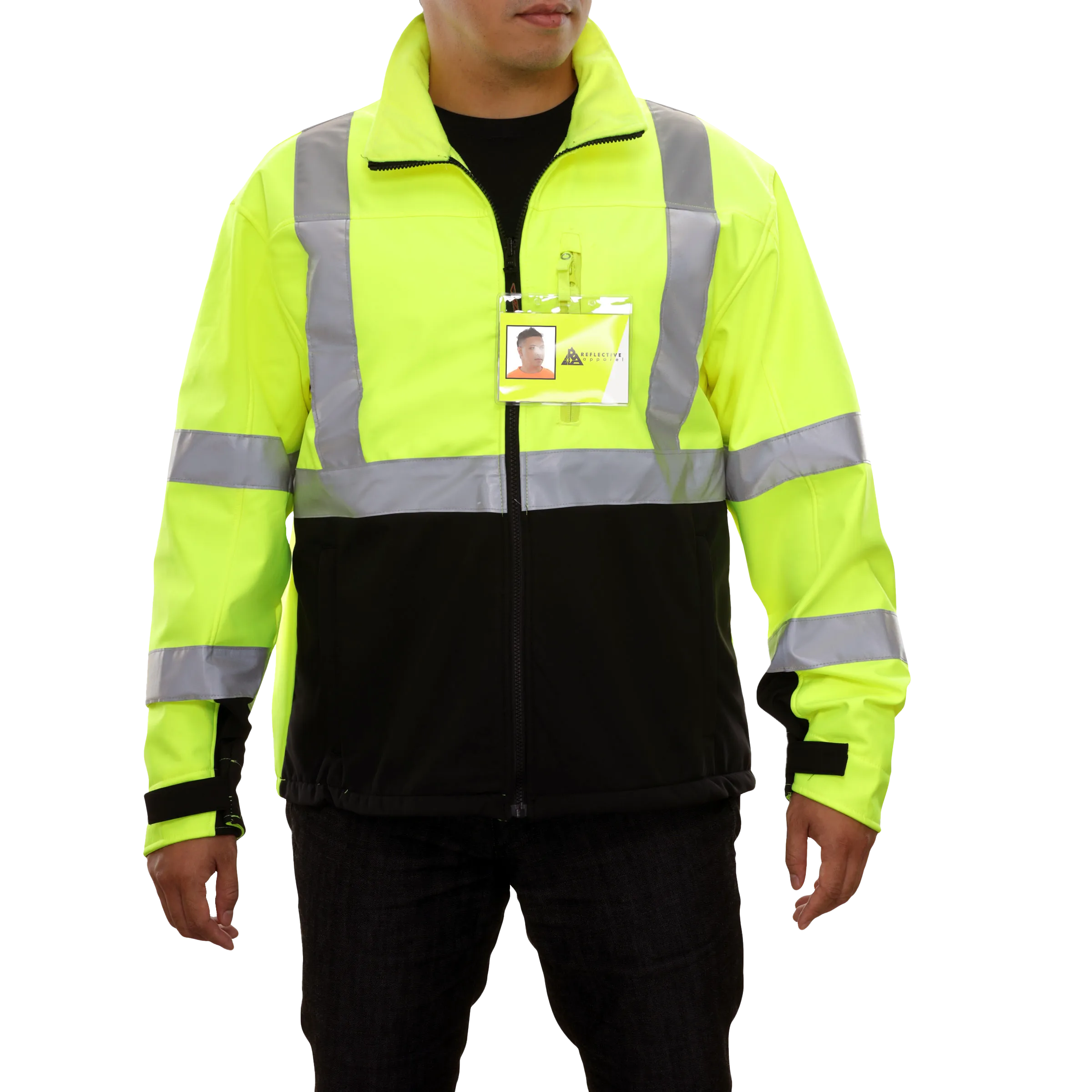 Safety Jacket Hi Vis Soft Shell Water Resistant