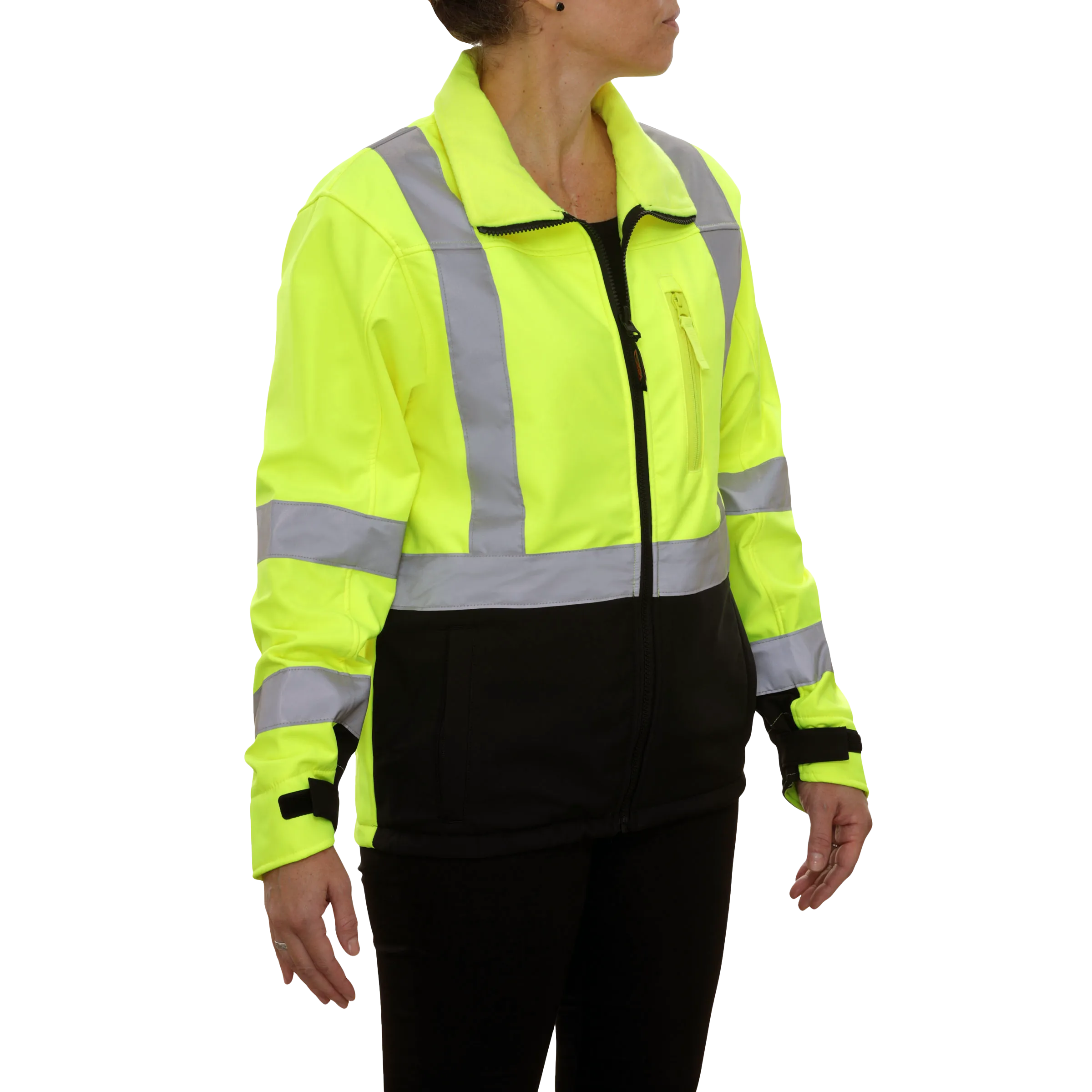 Safety Jacket Hi Vis Soft Shell Water Resistant