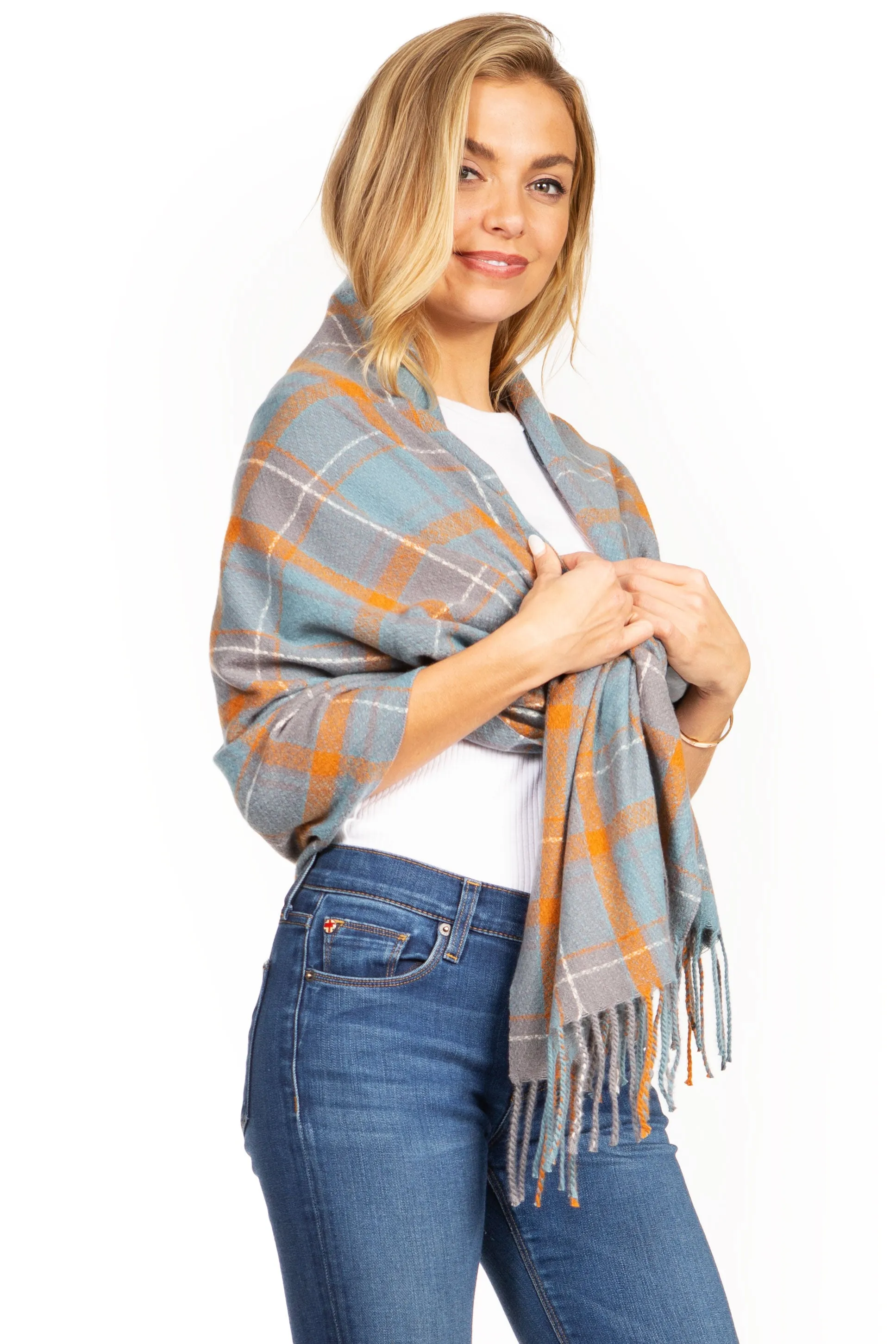 Sakkas Iris Warm Super Soft Cashmere Feel Pashmina Shawl  / Scarf with Fringes