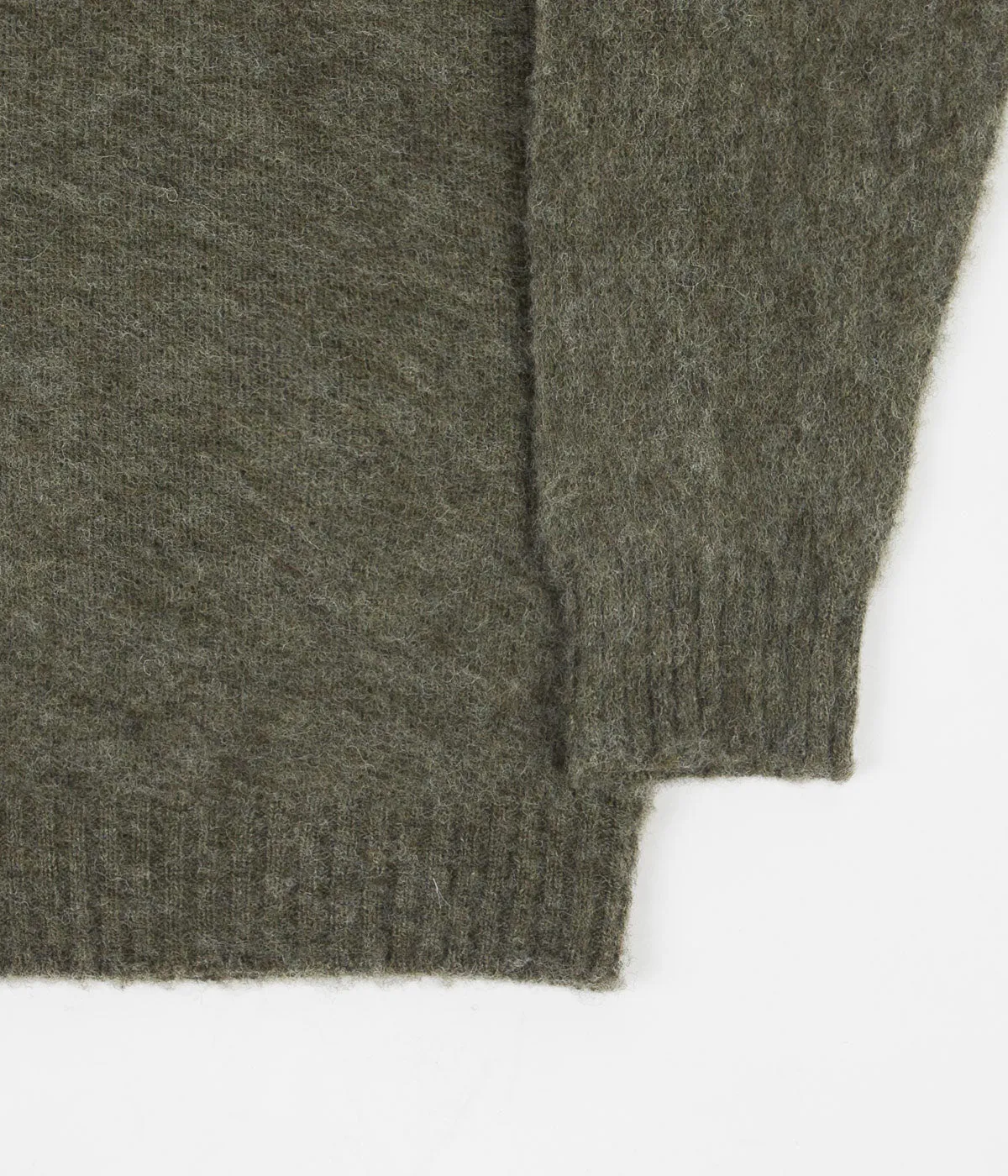 Shetland Woollen Co. Shaggy Crewneck Sweatshirt - Artichoke