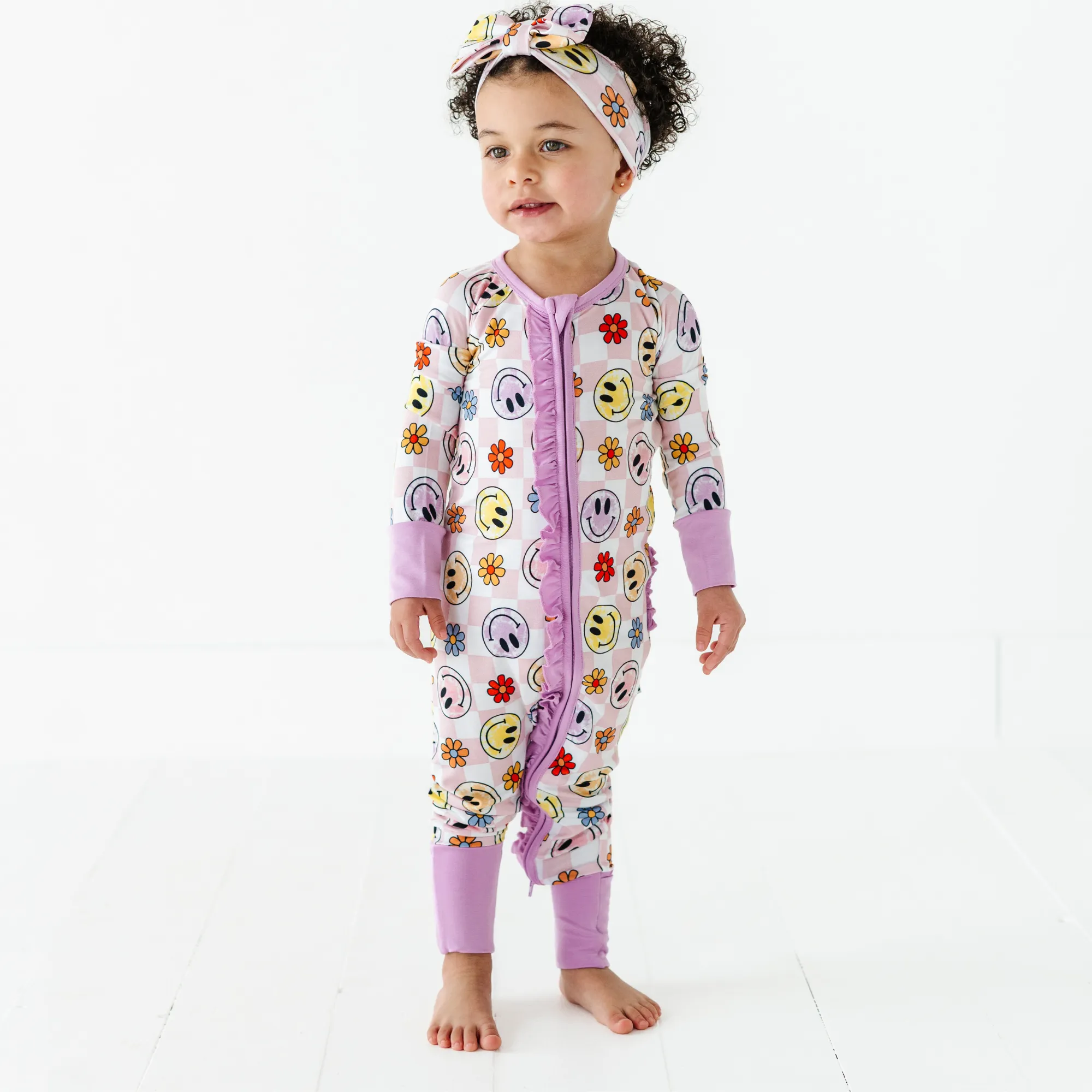 Smiley Daze Convertible Footies with Ruffle