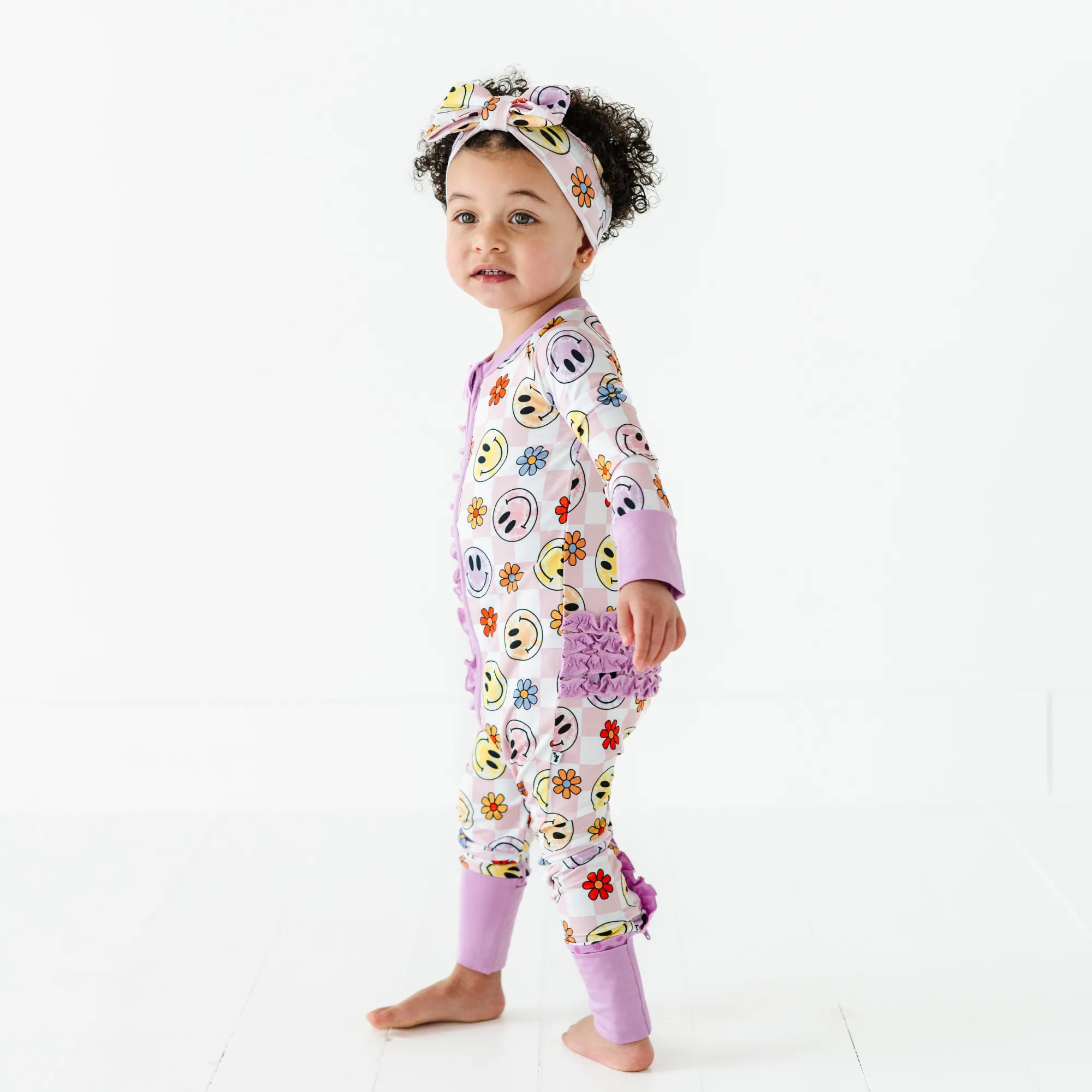 Smiley Daze Convertible Footies with Ruffle