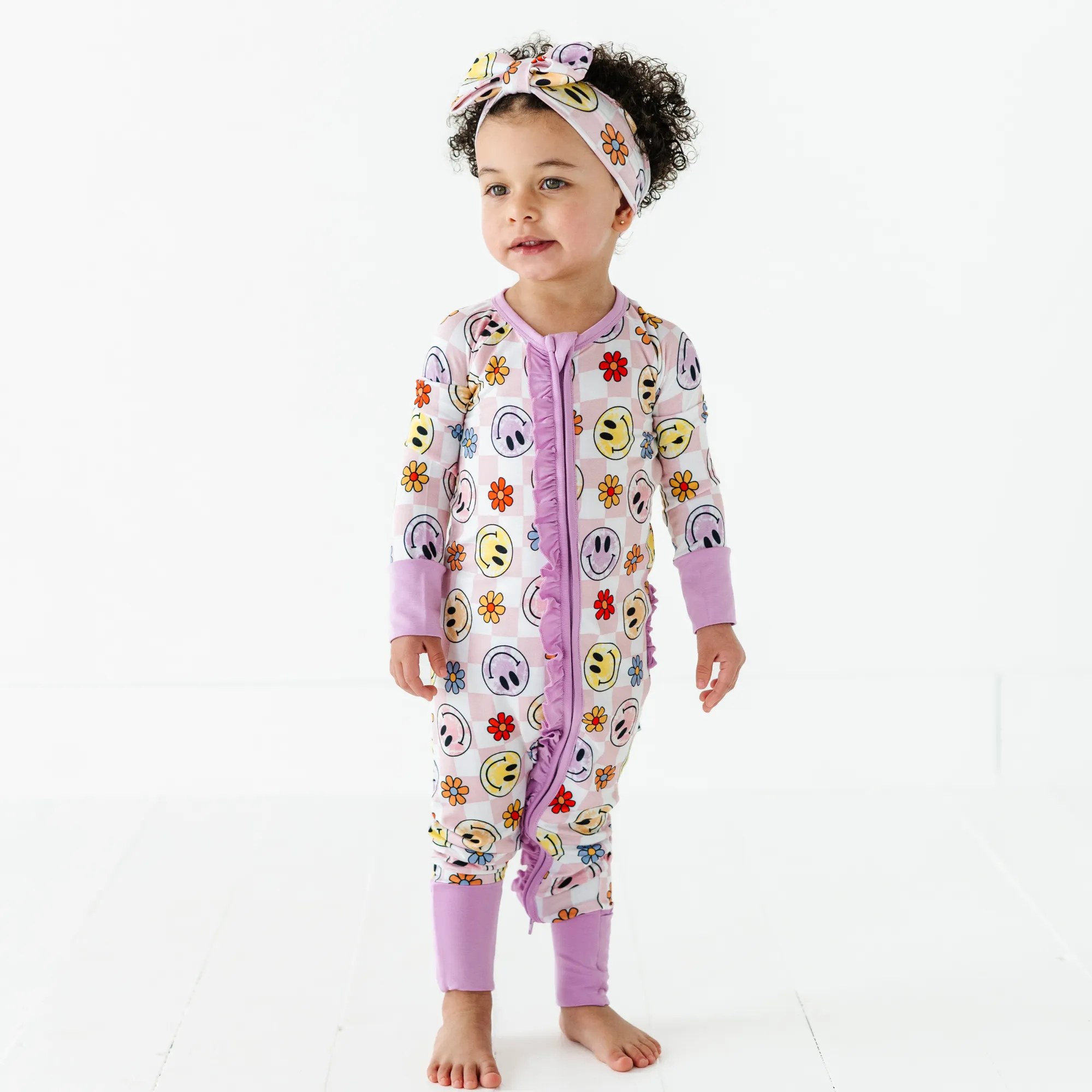 Smiley Daze Convertible Footies with Ruffle