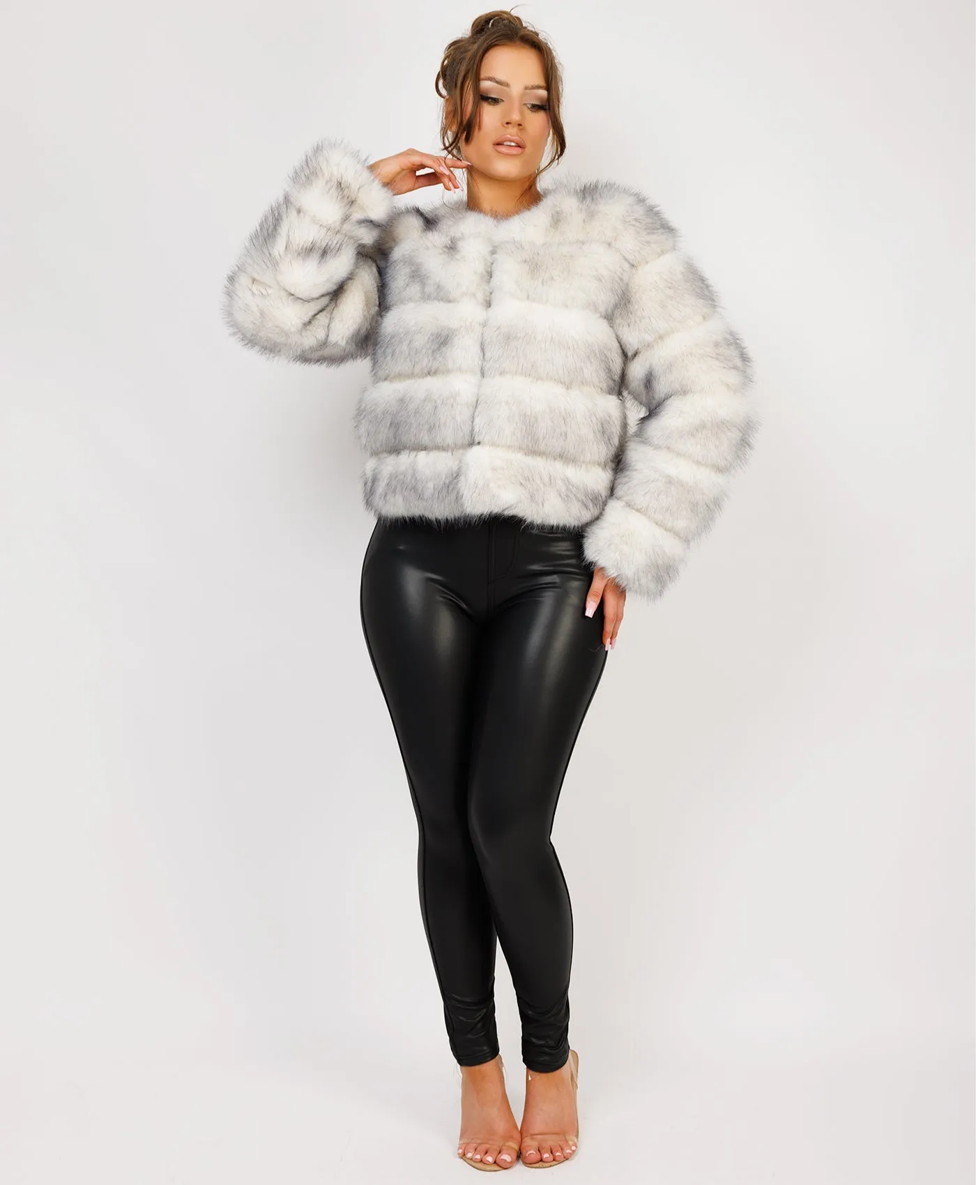 Snow White Premium Faux Fur Tiered Coat Jacket