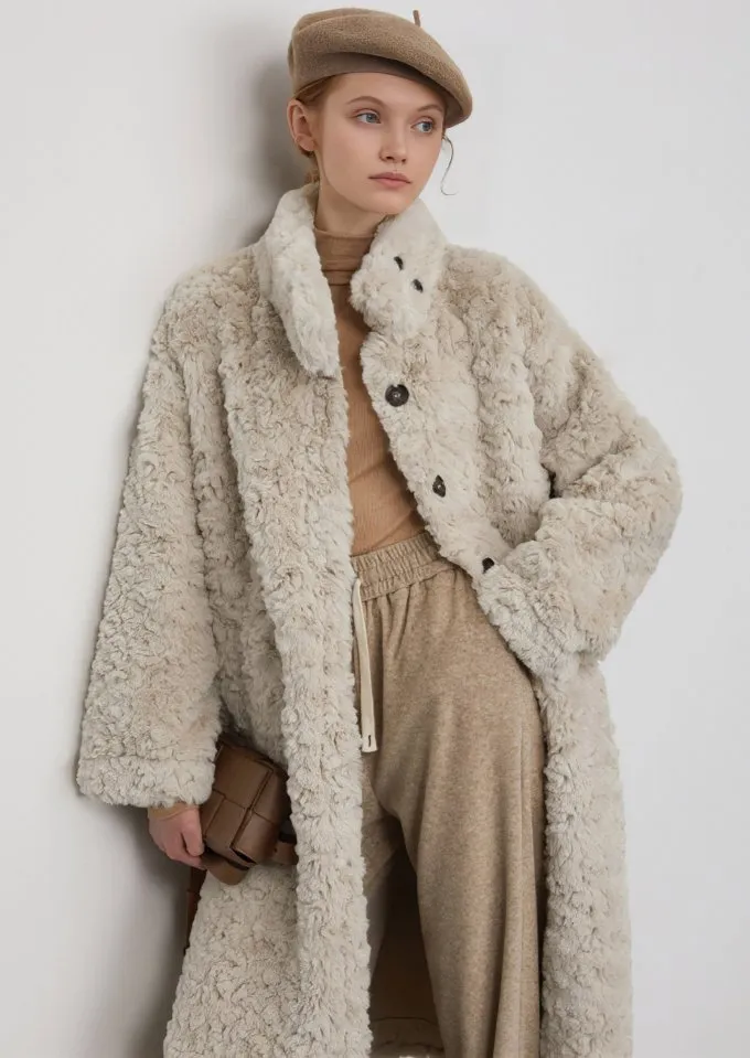 SOFT FUR MEDIUM LENGTH COAT