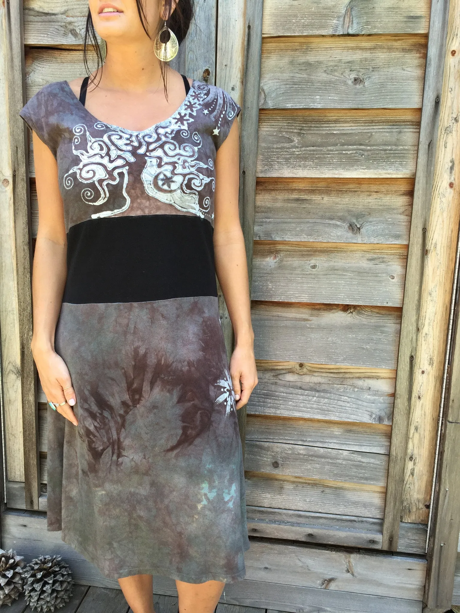 Spring Oak Organic Cotton Hemp Batik Dress