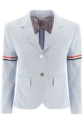 Thom browne pincord blazer with tricolor grosgrain armbands