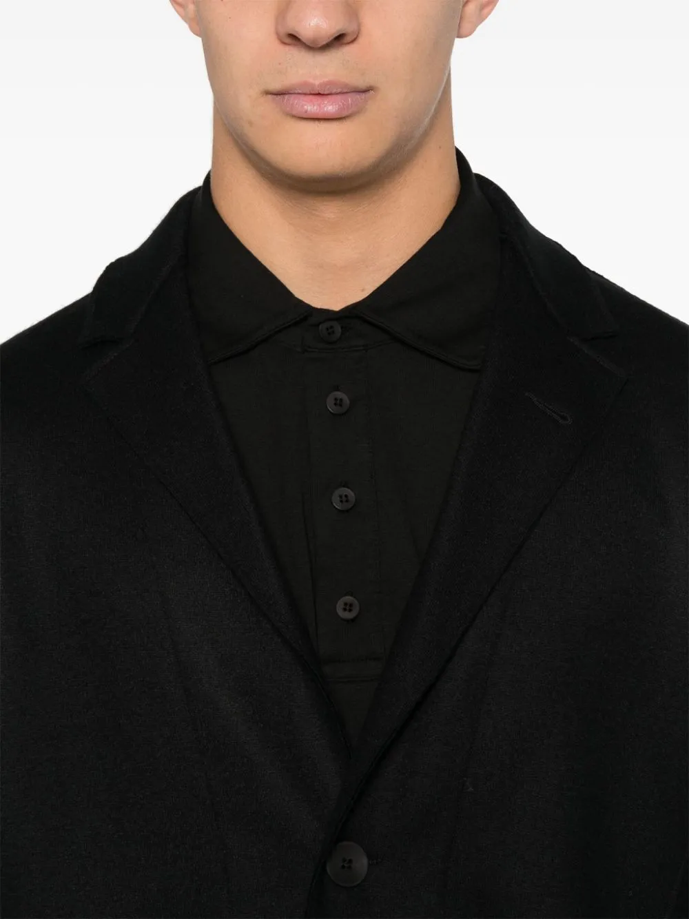 TRANSIT BOILED-WOOL RAW-CUT BLAZER