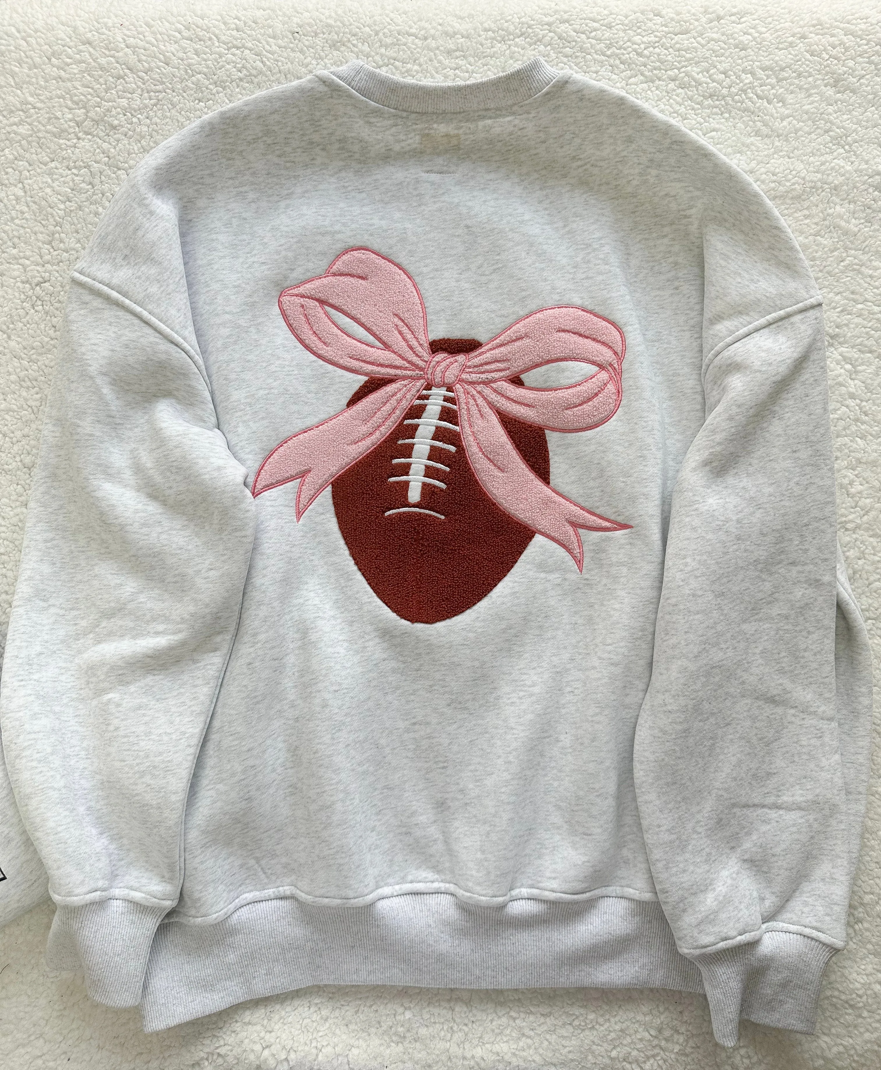 Trendy Game Day Embroider Patch Sweatshirt