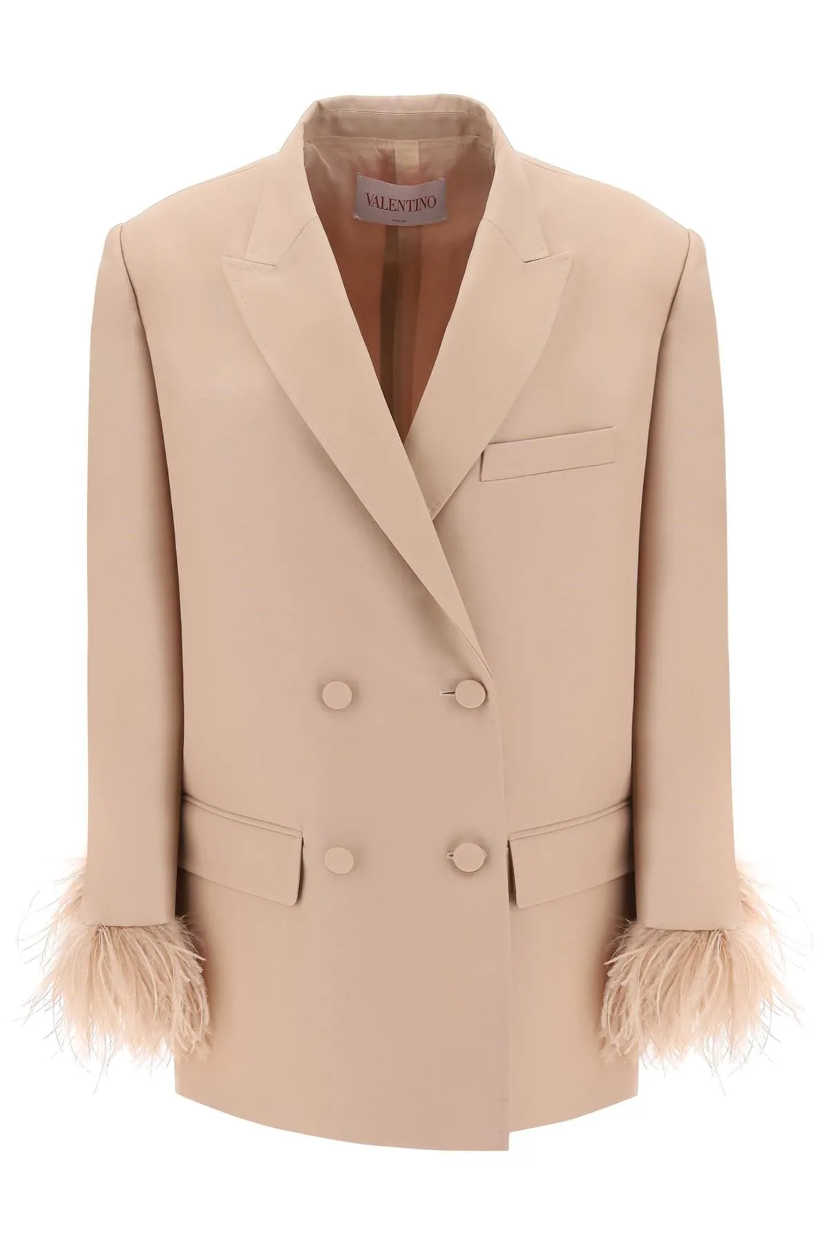 Valentino blazer with feathers on sleeves