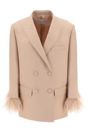 Valentino blazer with feathers on sleeves