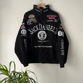 Vintage Jack Daniels Racer Jacket Y2K Iconic Racer Style Jacket-limited edition