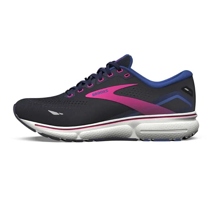 Womens Brooks Running Ghost 15 GTX in Peacoat/Blue/Pink