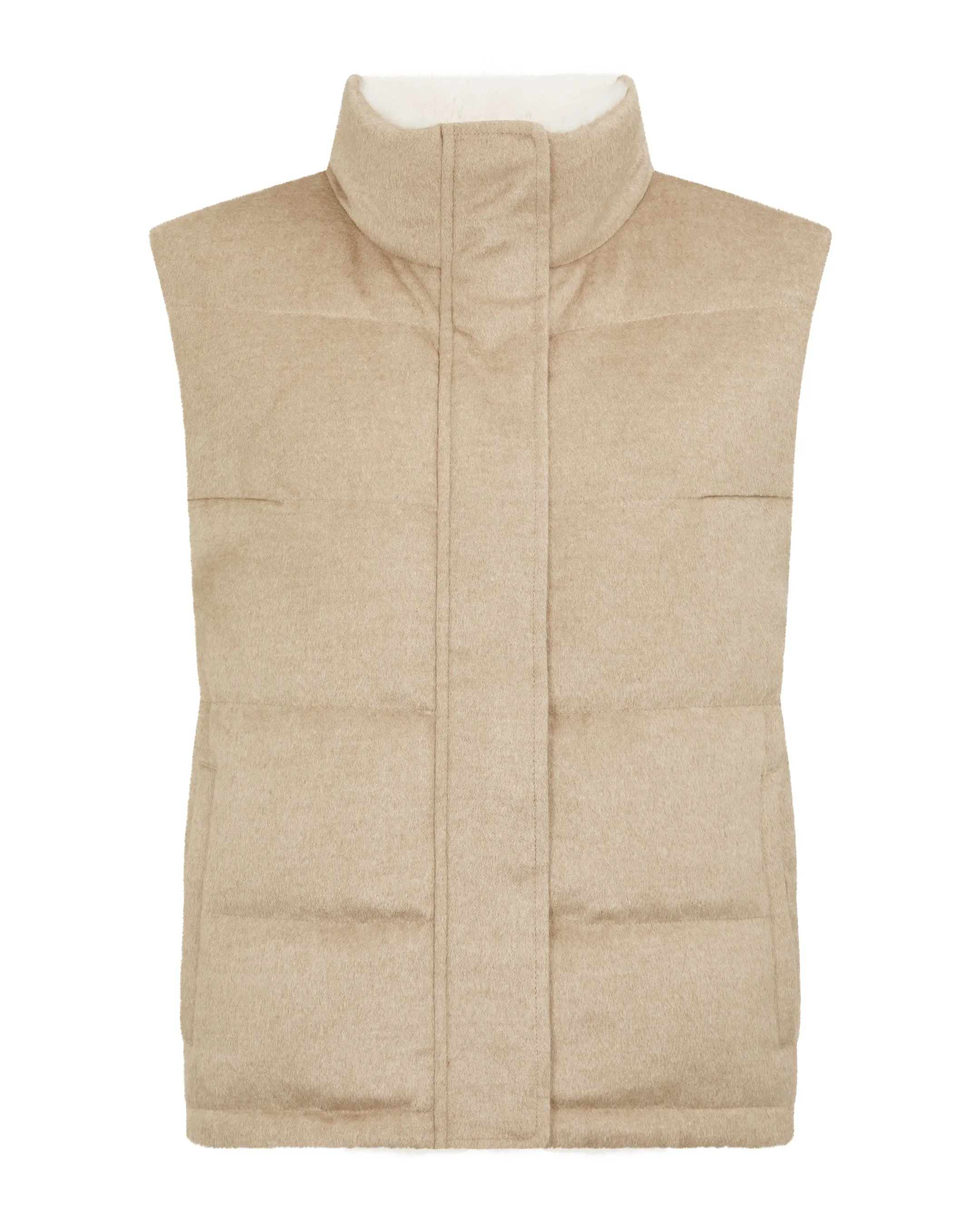 Women's Reversible Rex Gilet Sand Brown