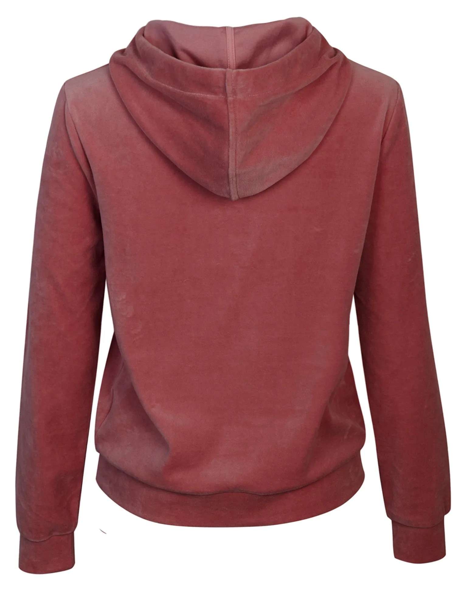 Women's Velvet Hoodie Pullover Sweater