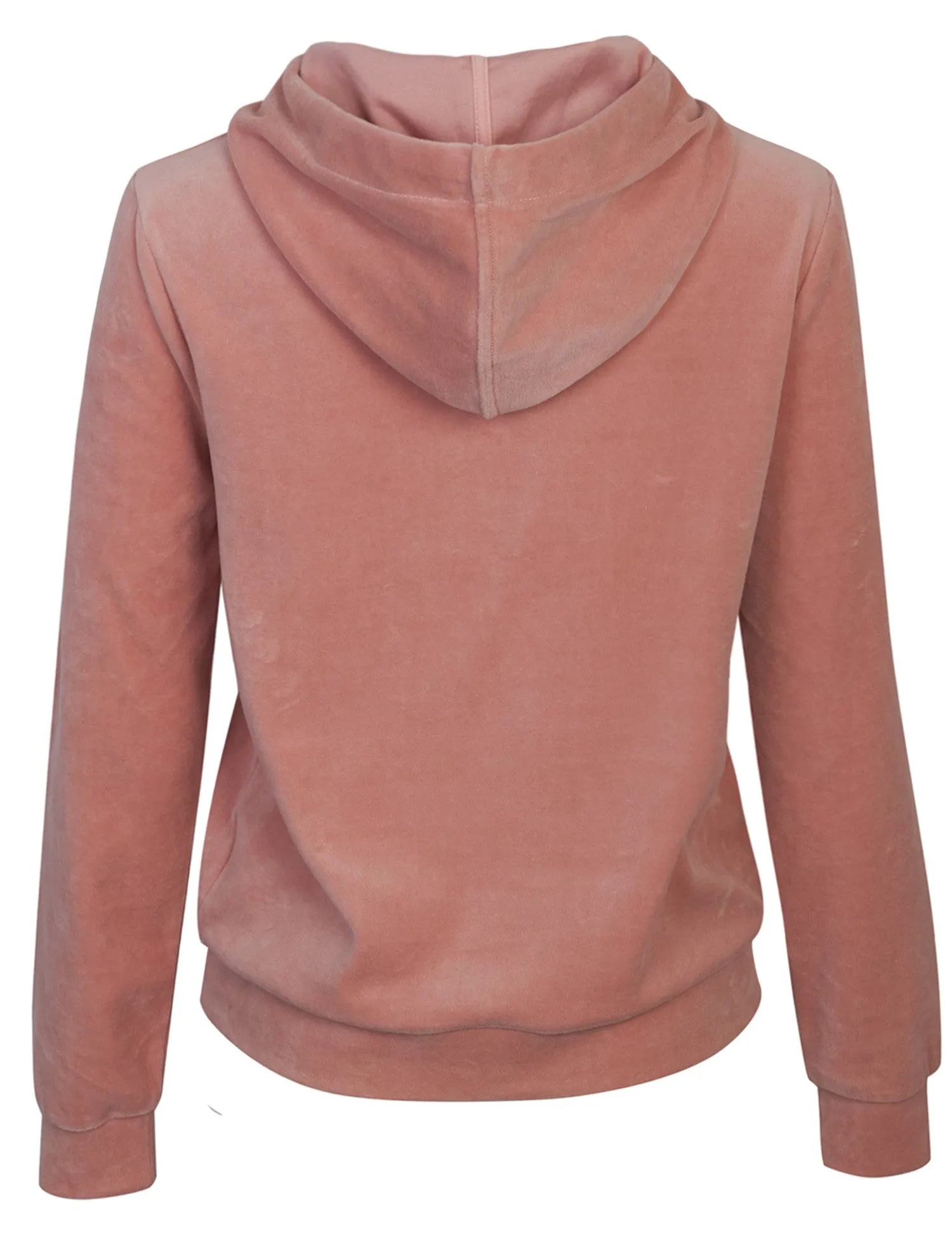 Women's Velvet Hoodie Pullover Sweater