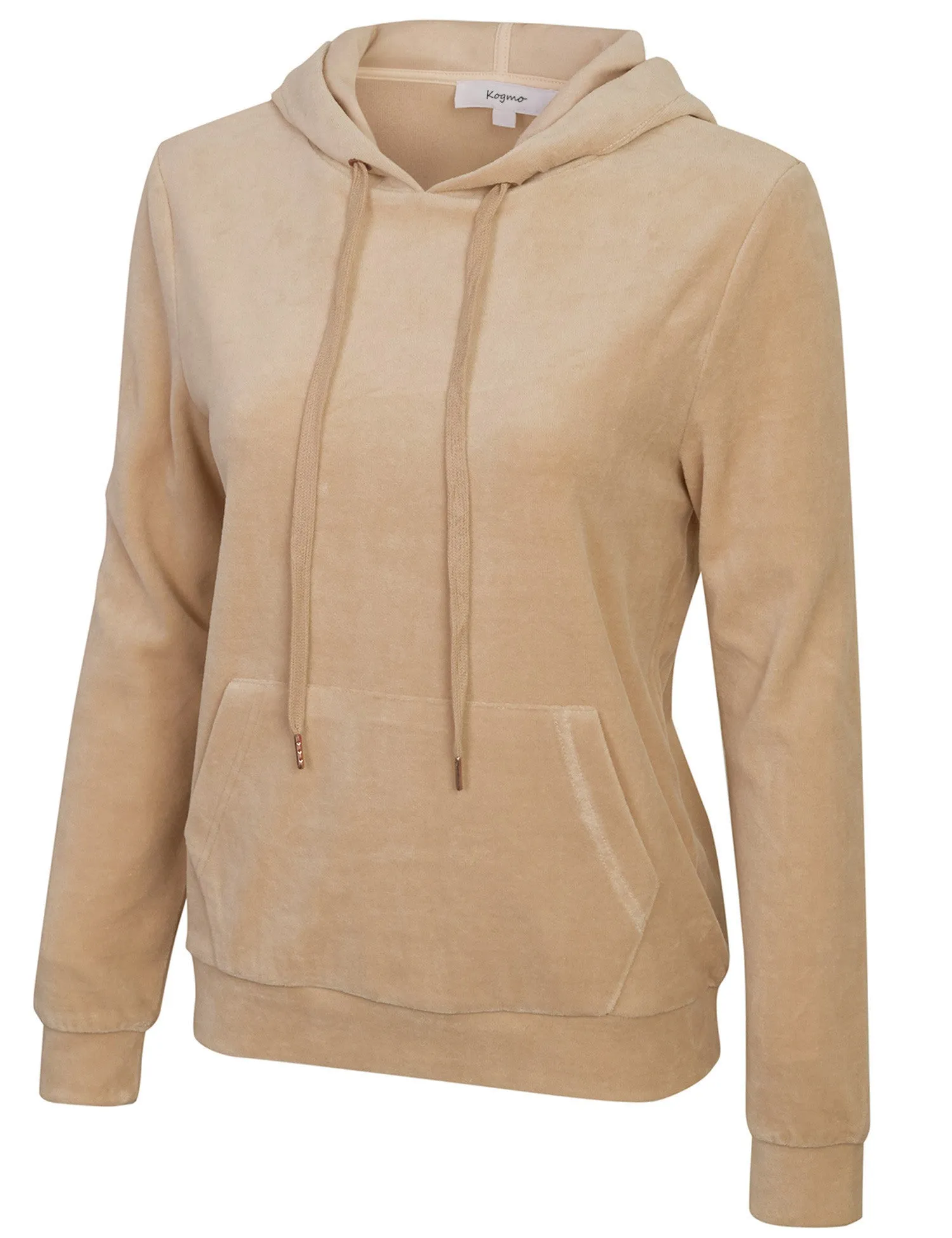 Women's Velvet Hoodie Pullover Sweater