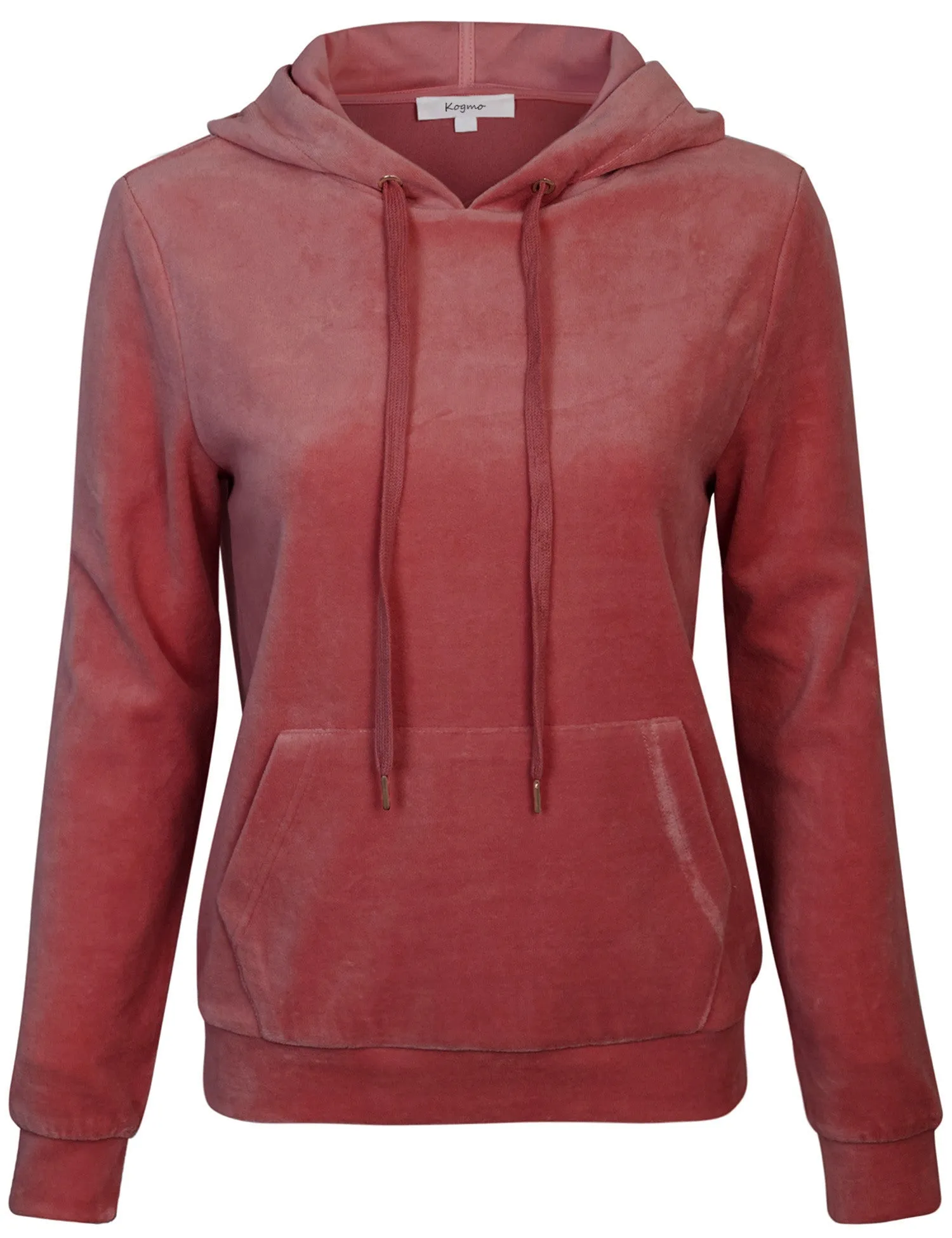 Women's Velvet Hoodie Pullover Sweater