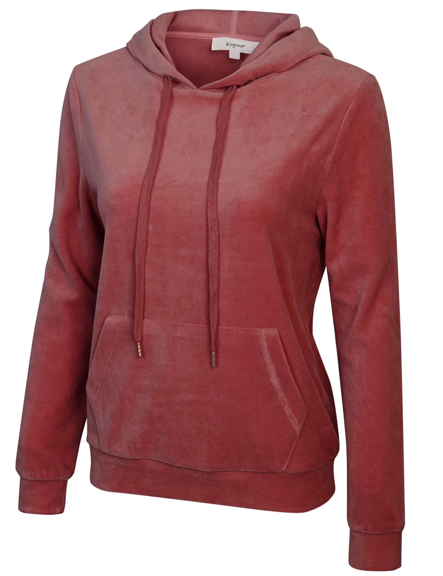 Women's Velvet Hoodie Pullover Sweater