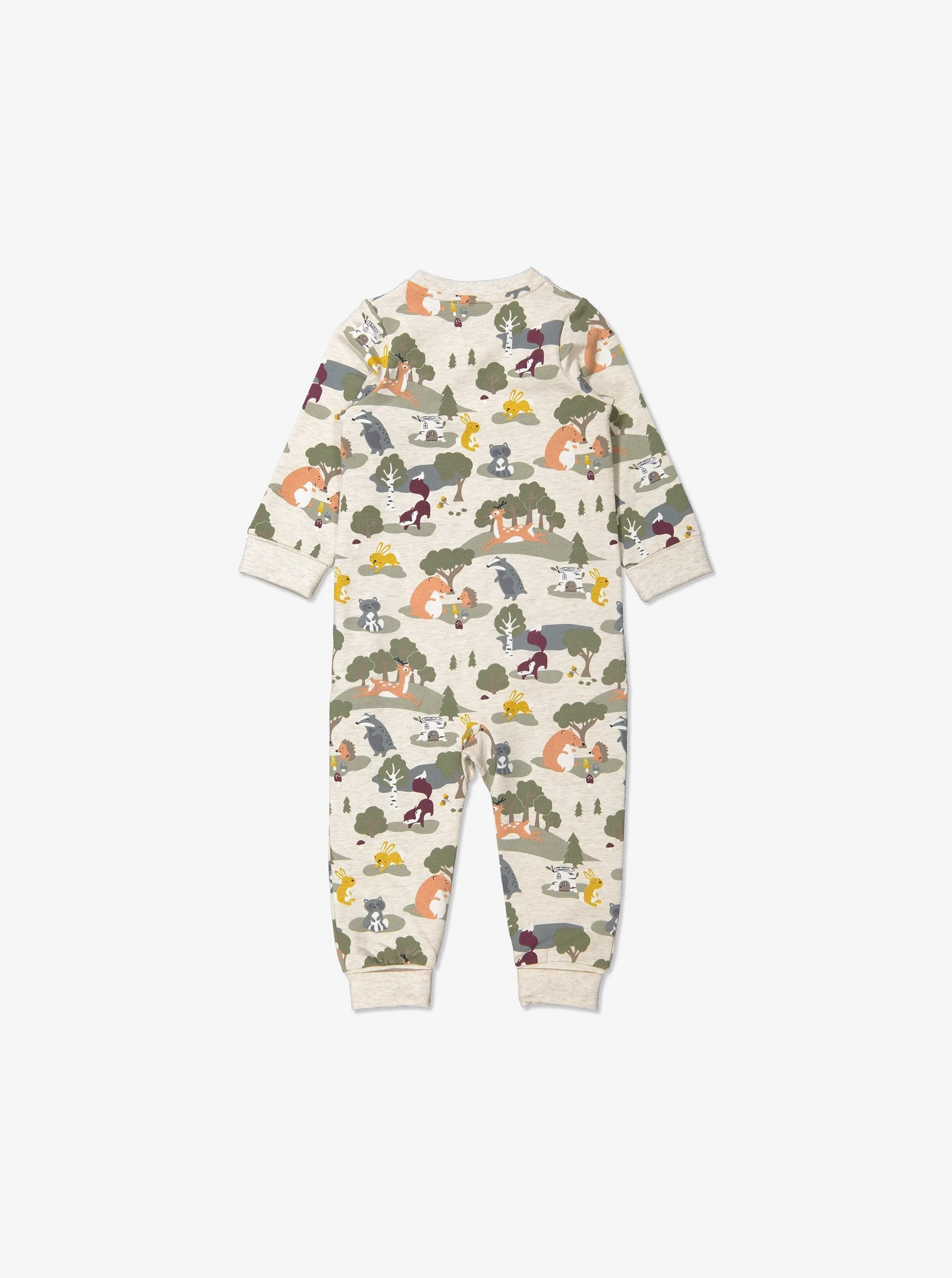 Woodland Animal Print Baby Romper