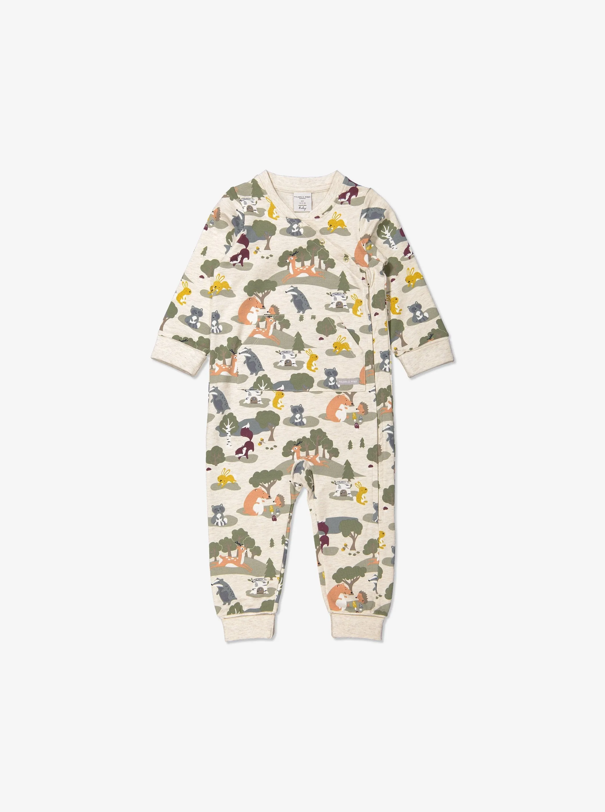 Woodland Animal Print Baby Romper