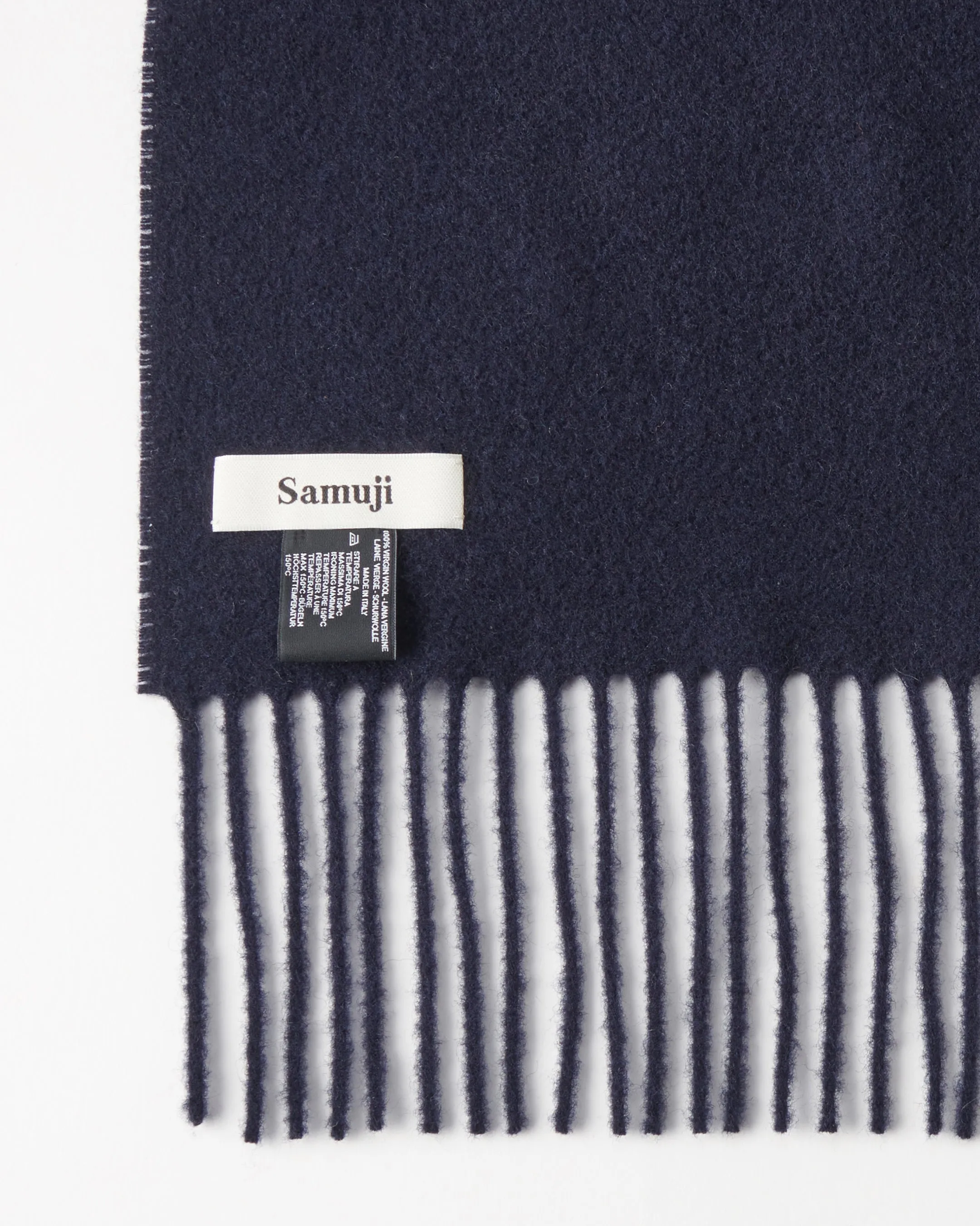 Wool Scarf Navy