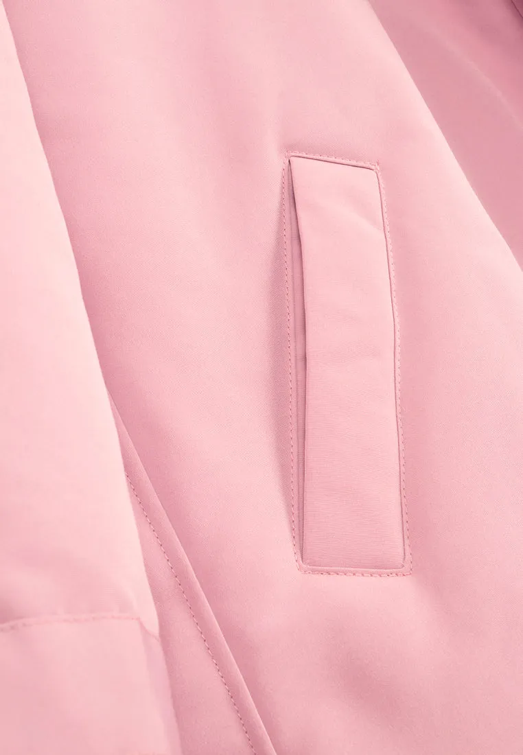 Wynter Warm Lined Winter Puffy Hoodie Jacket - Soft Pink