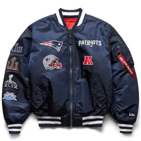 X ALPHA INDUSTRIES NEW ENGLAND PATRIOTS BOMBER JACKET