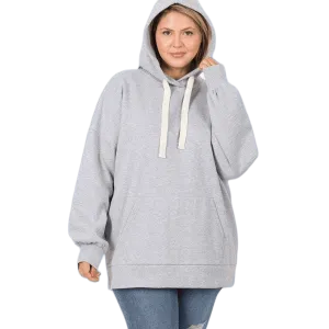 Zenana Plus Loose Fit Pullover Hoodie