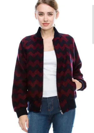 Zigzag Bomber Jacket