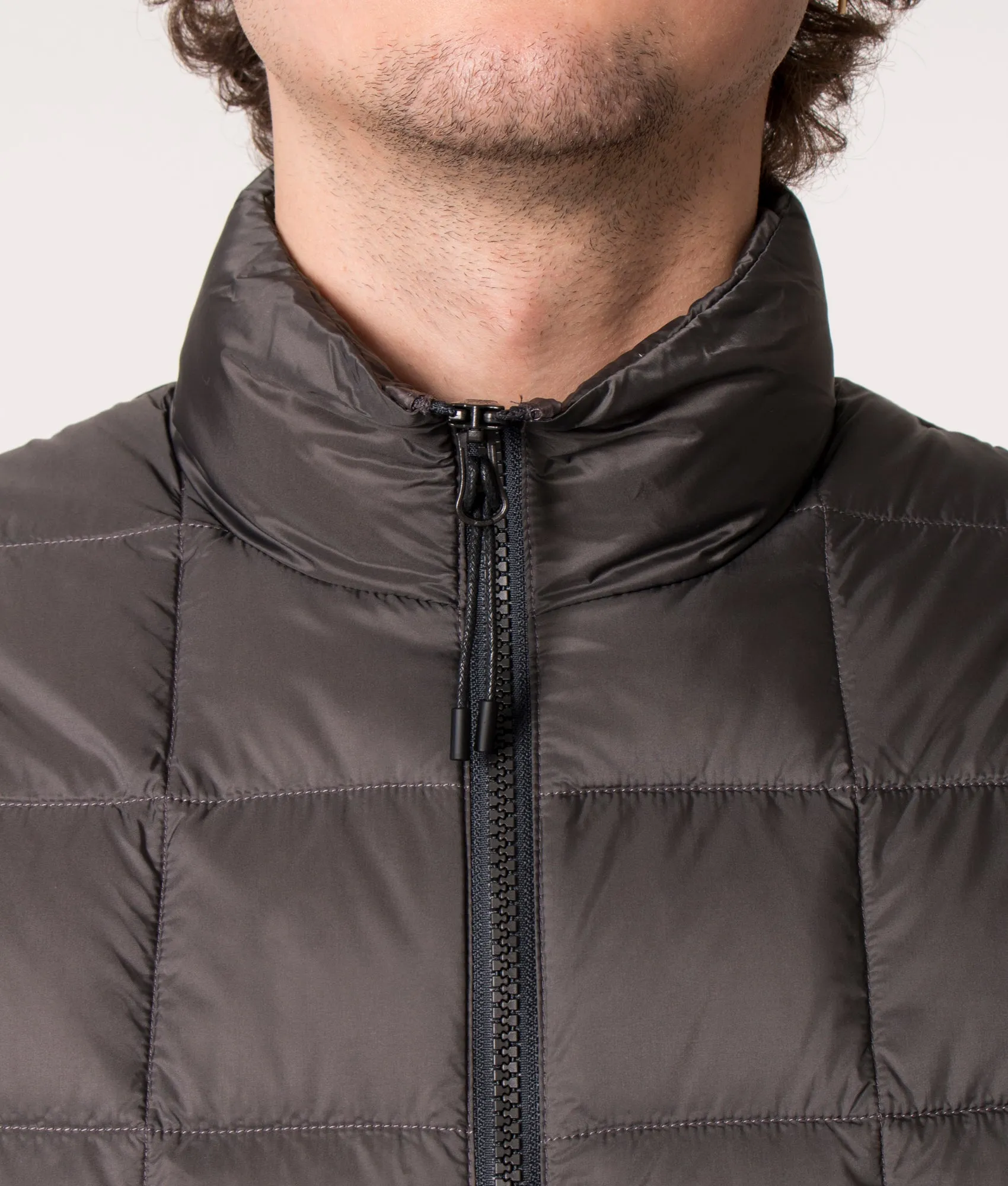 Zip Through Hi Neck Gilet